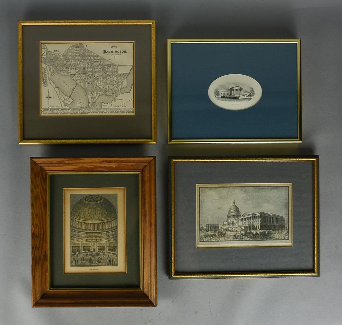 Four Washington D.C. Related Maps & Prints ca. 19th Century (1 of 6)