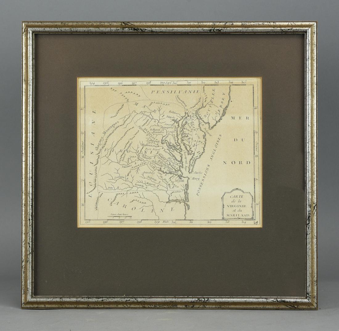 "Carte de la Virginie et du Mariland" by C. Bertholon, 1799 (1 of 3)