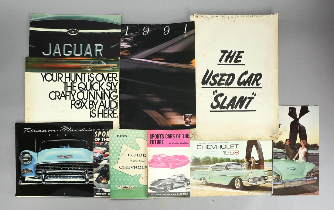 Nine 1950s-90s Vintage Car Ephemera Brochures Booklets (1 of 7)