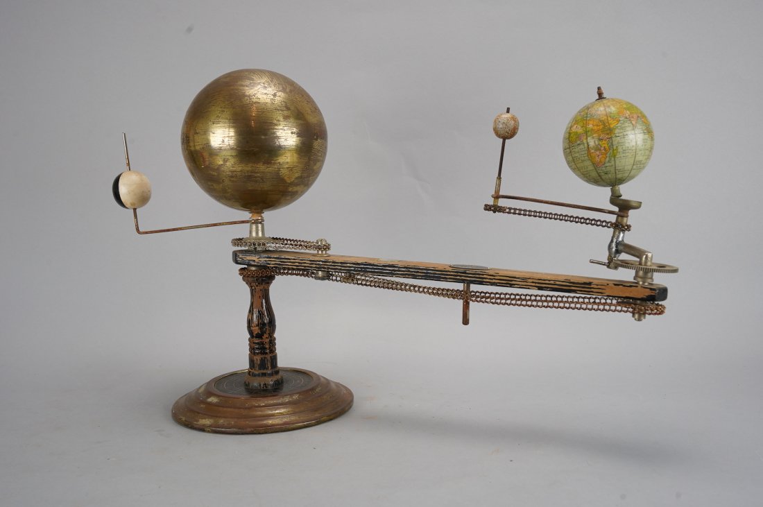 Old Trippensee Mechanical Orrery, Planetarium, Tellurium World Globe (1 of 10)