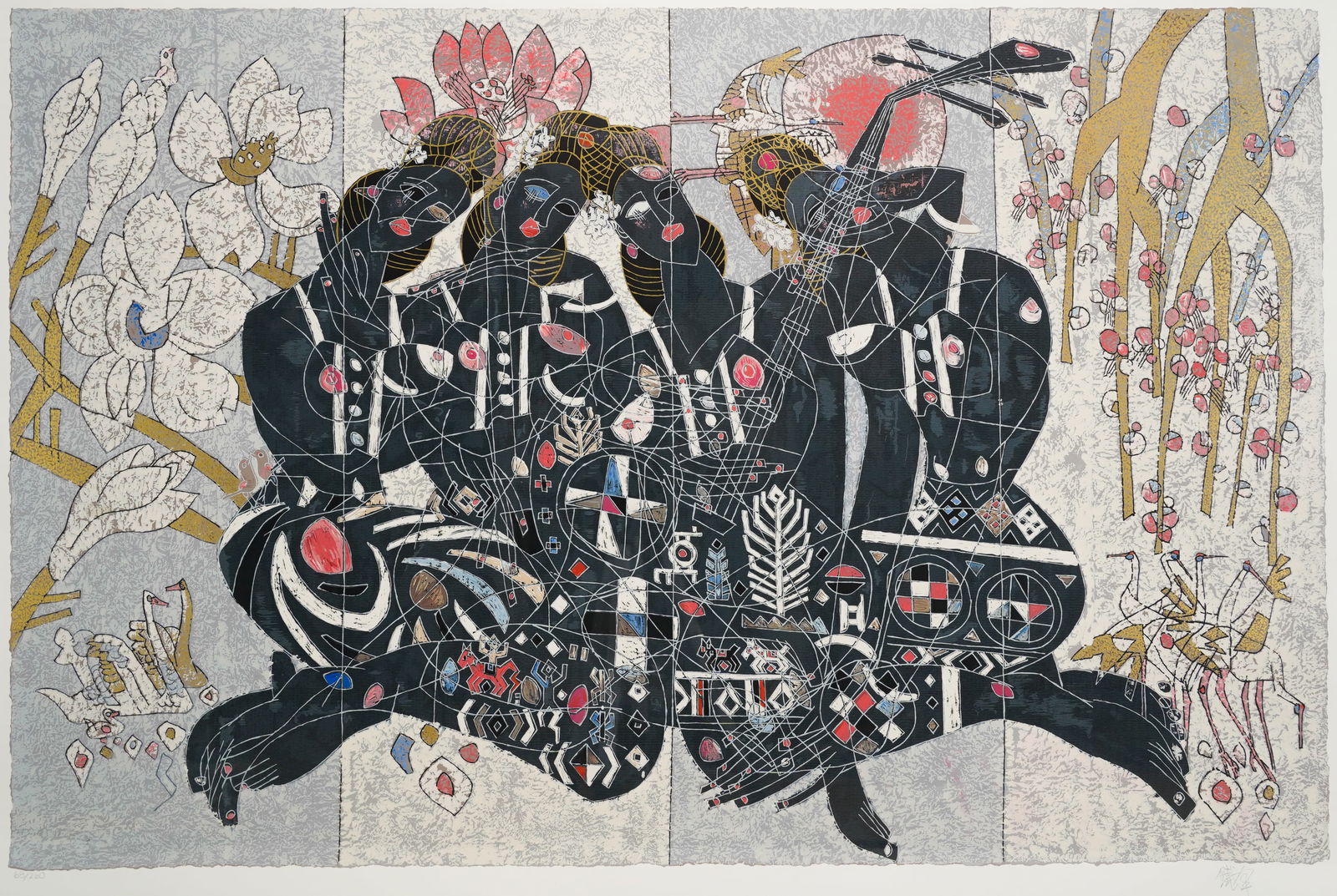 Jiang, Tiefeng.  FOUR SEASONS Framed Color Serigraph Print (1 of 5)