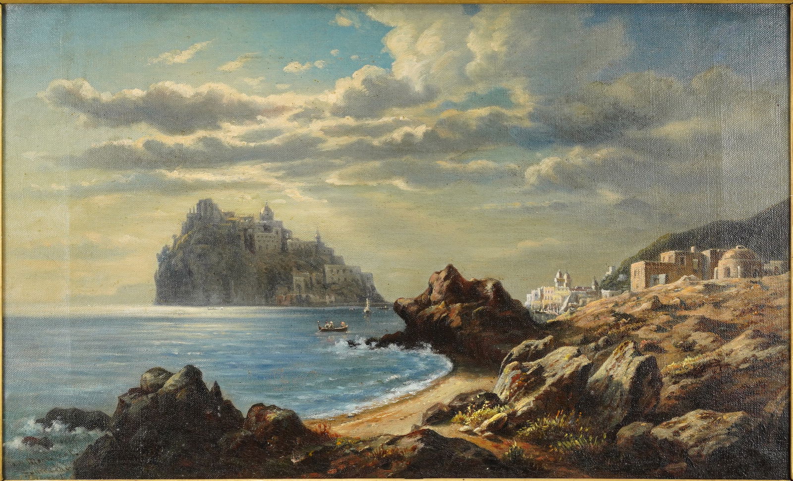 Montalant, I. O. de SENEGAL COASTAL SCENE Framed Oil on Canvas Painting (1 of 6)