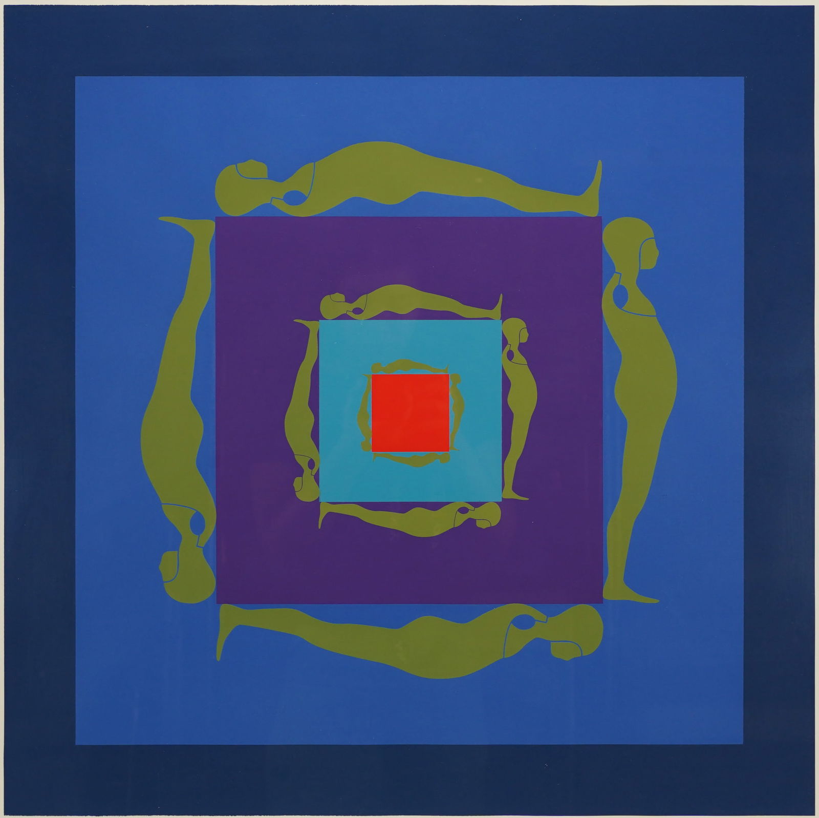 Trova, Ernest. FALLING MAN Pace Gallery Framed Silkscreen Print (1 of 3)