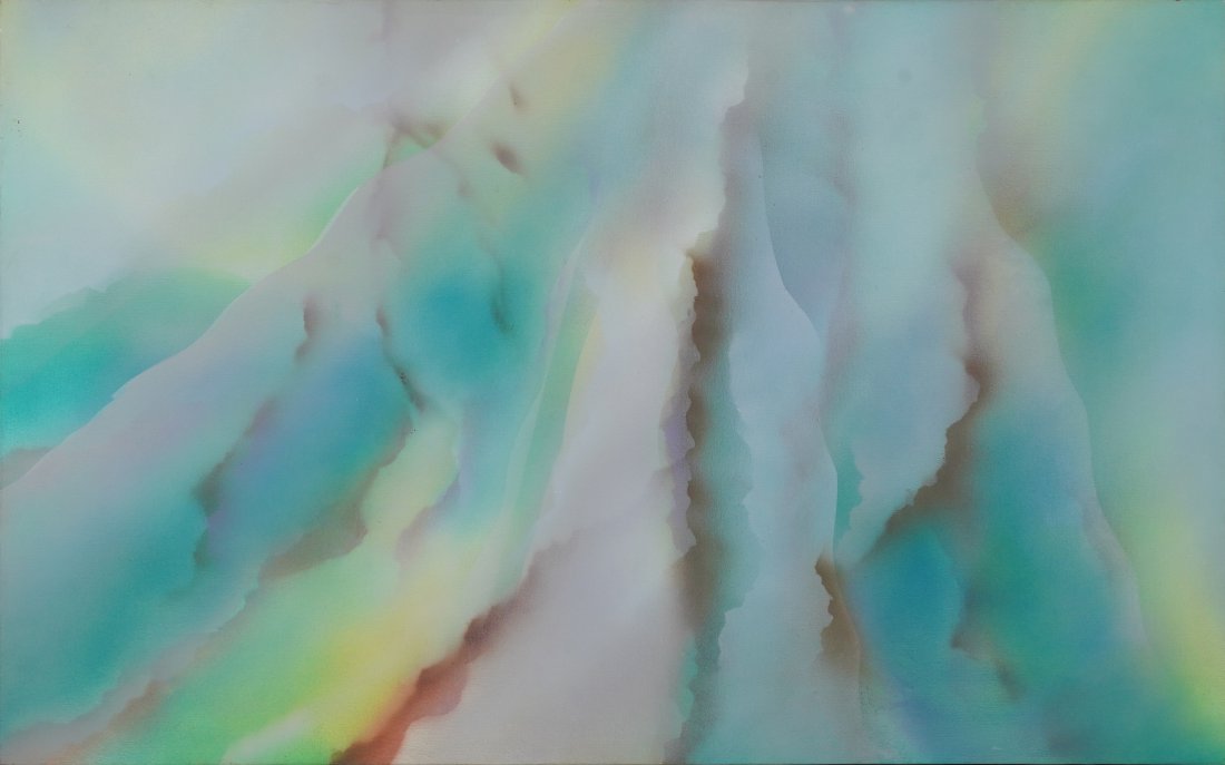 Young, Kenneth Victor. Untitled 1977 Composition Washington Color School Acrylic on Canvas Painting (1 of 6)