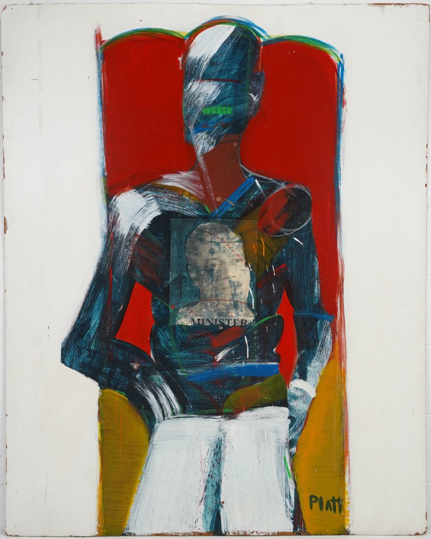 Artist Signed Oil on Masonite Painting Homage to Francis Bacon (1 of 5)