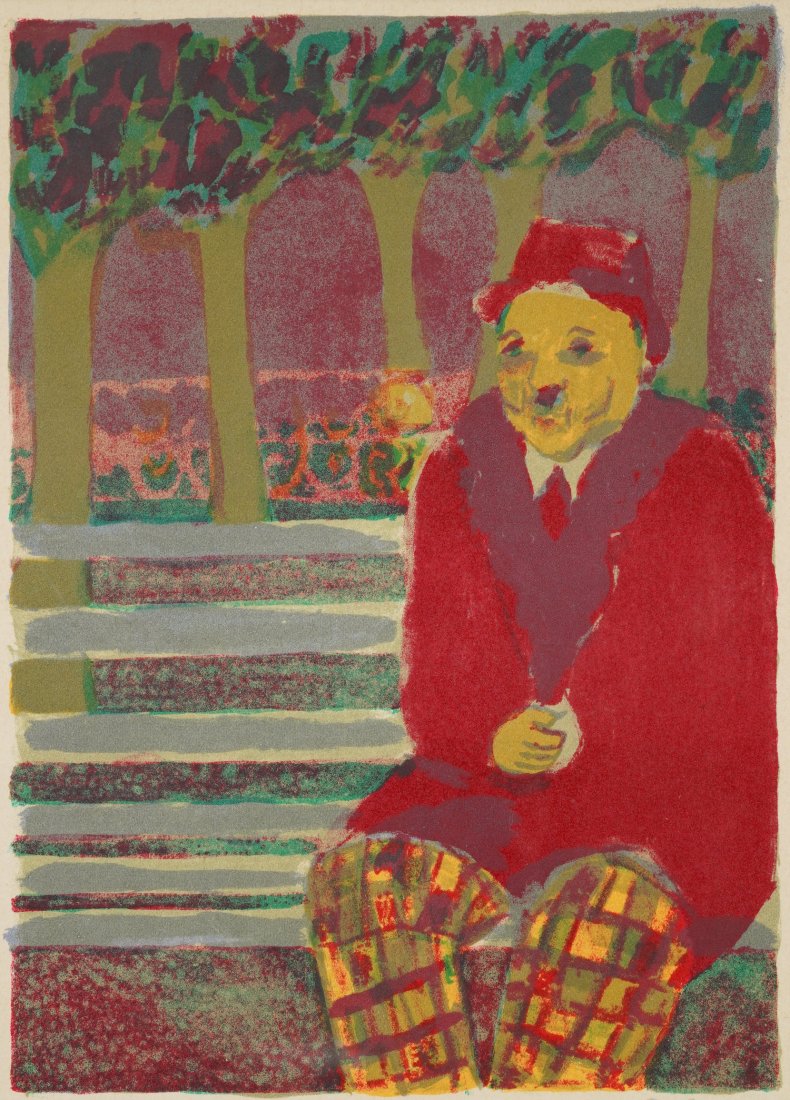 Berman, Ariane. THE WAIT Framed MCM Serigraph Color Print (1 of 8)