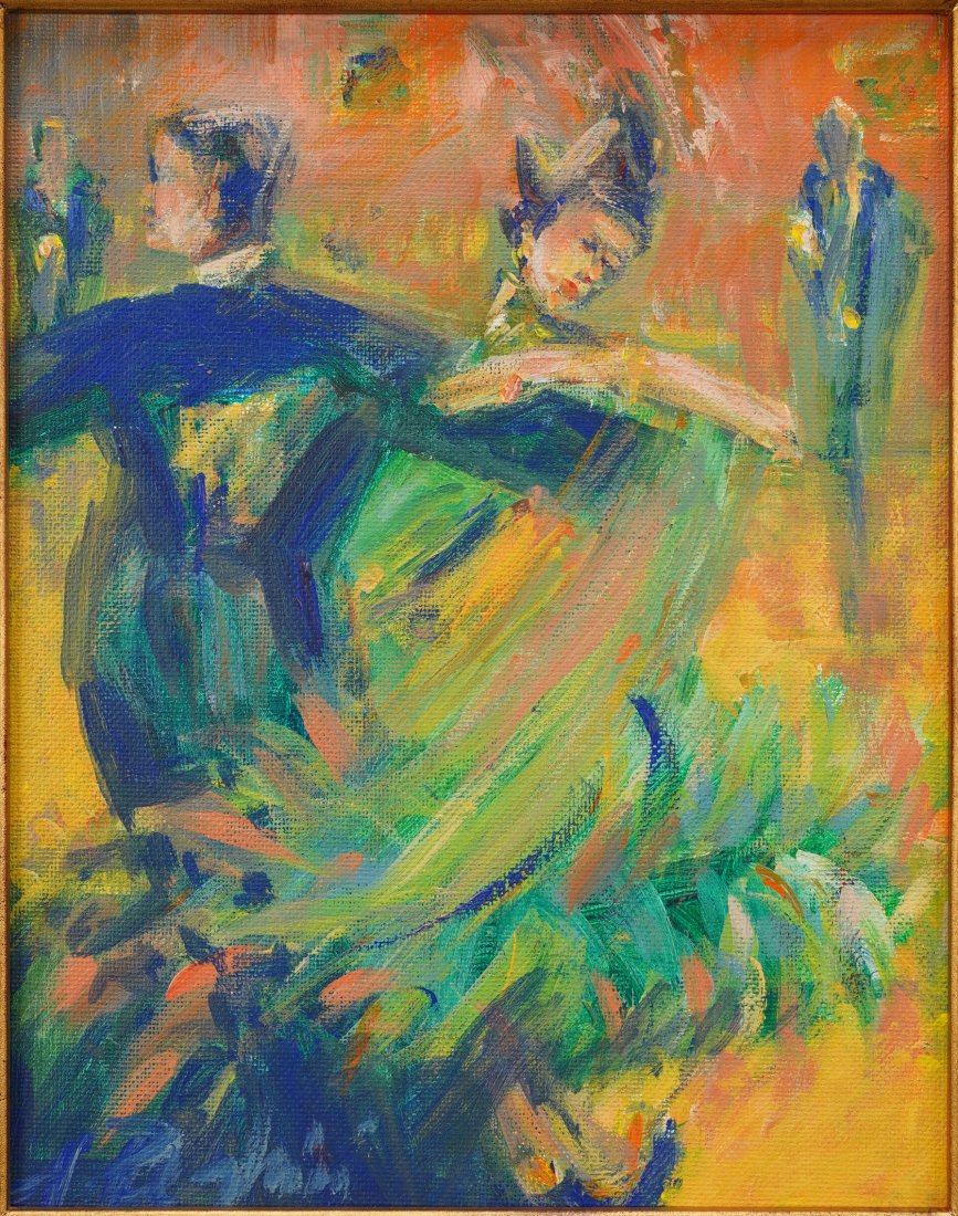 Peghini-Raber, Anita B. THE FEATHER STEP Original Acrylic Painting (1 of 7)