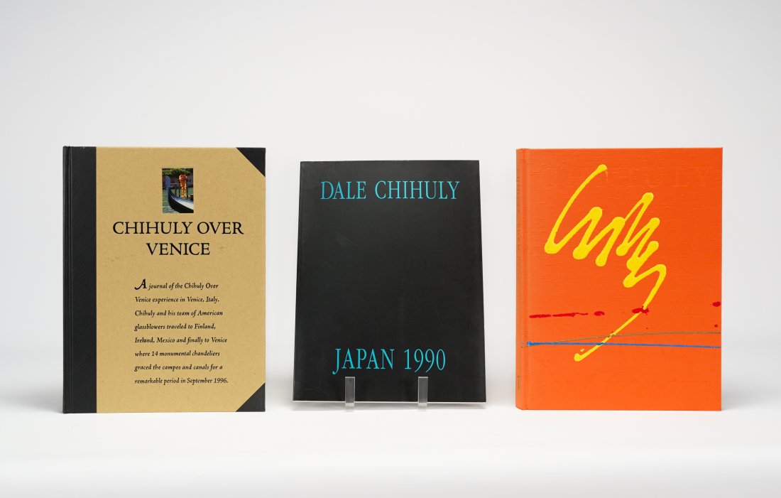 Three Dale Chihuly Books. Chihuly Over Venice, Japan 1990, and Form from Fire (1 of 6)