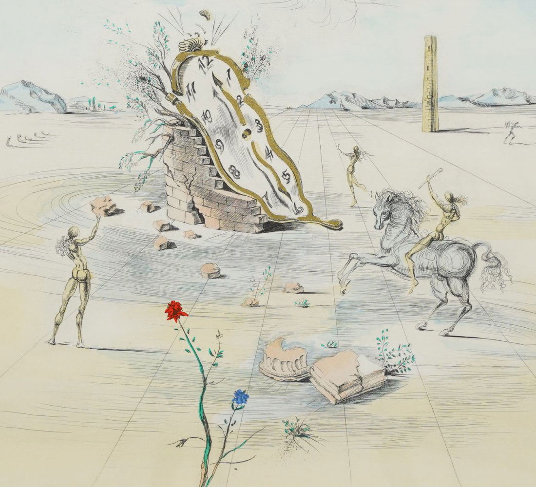 Dali, Salvador. COSMIC HORSEMAN 1982 Original Artist Proof Framed Lithograph (1 of 7)