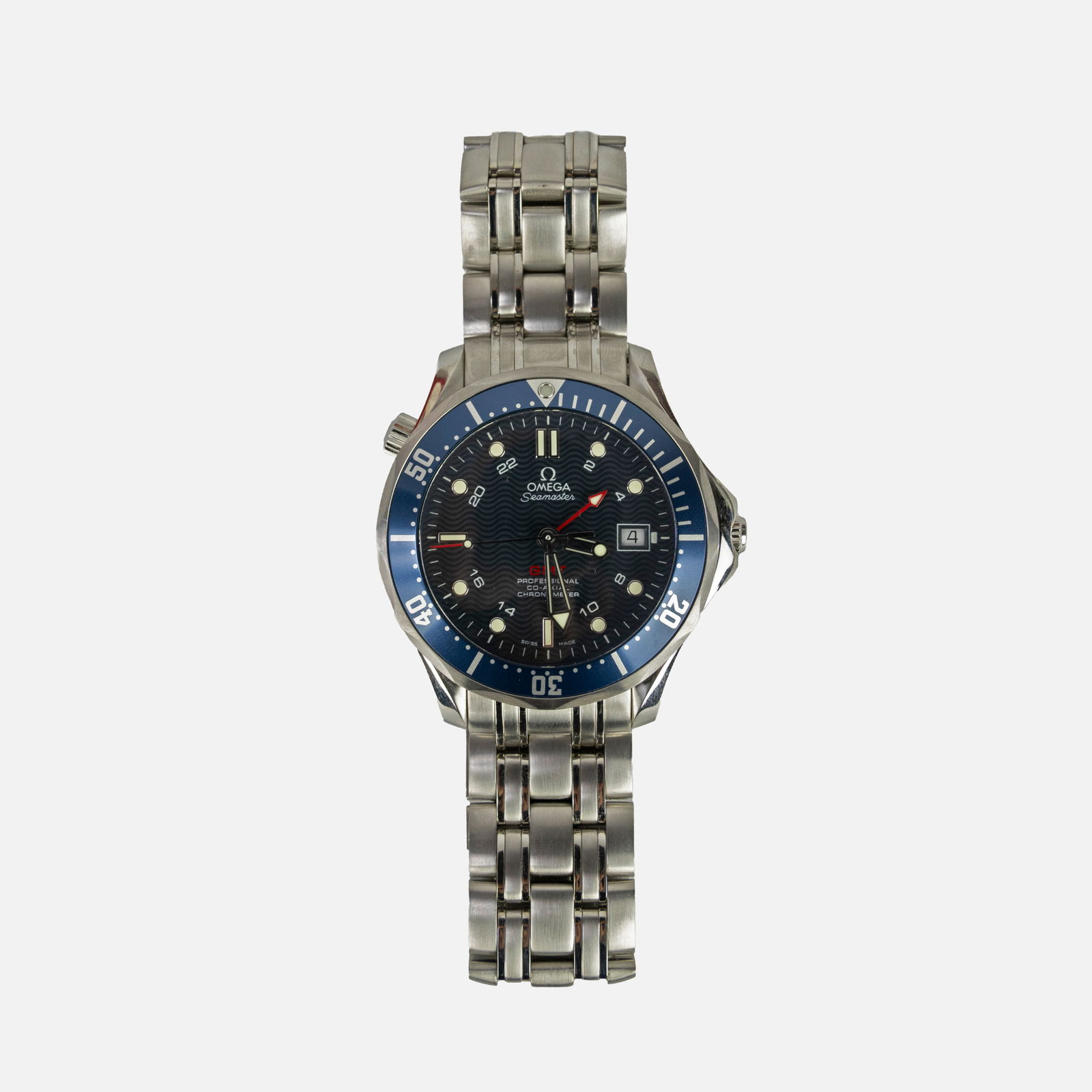 Omega Seamaster DIVER 300M GMT Co-Axial Chronometer Watch w/Blue Dial MIB Mens Wristwatch (1 of 3)