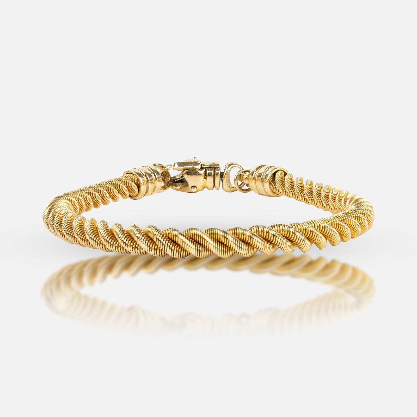 14K Yellow Gold Italian Twist Rope Textured Bolero Bracelet by Aurafin (1 of 5)