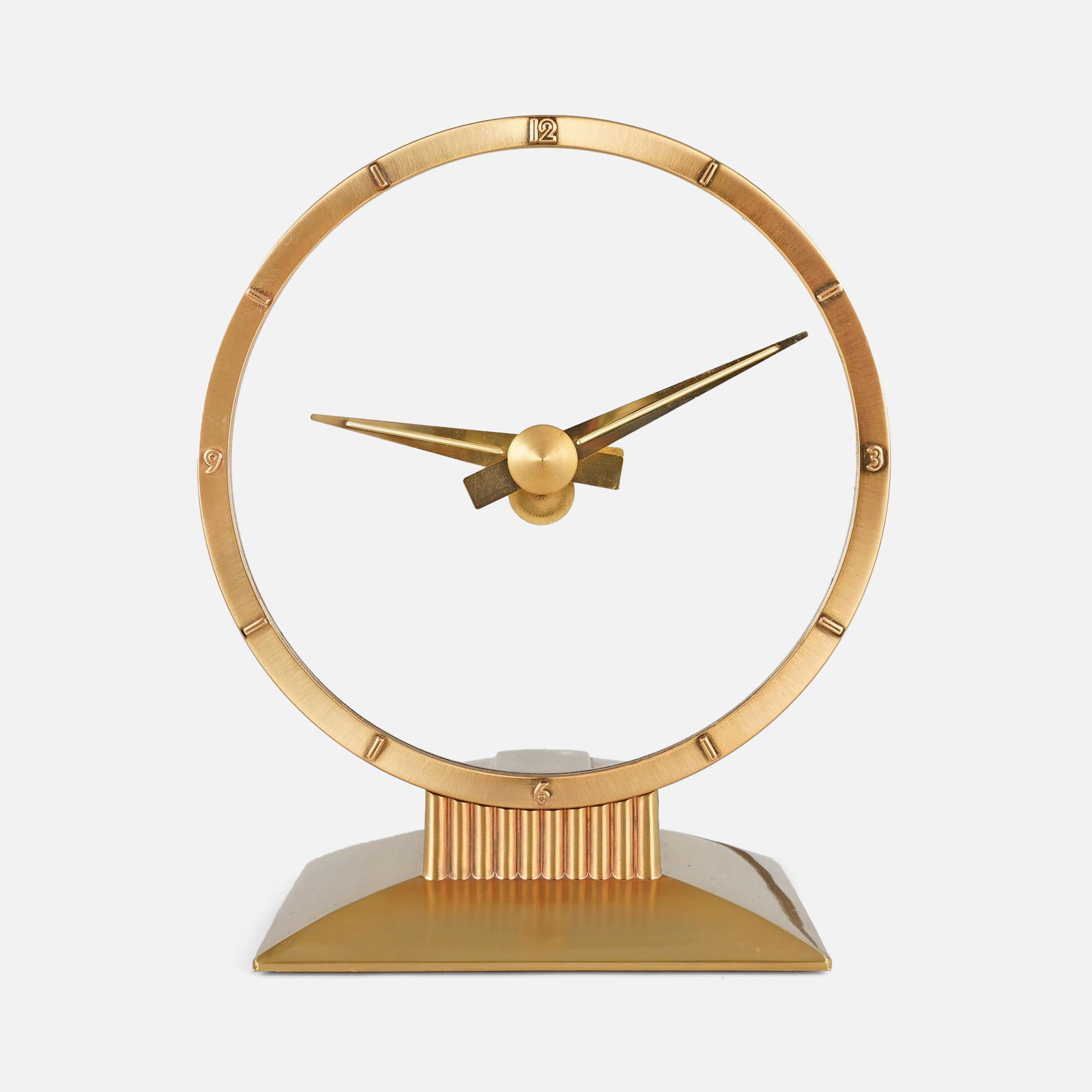 Vintage Jefferson Golden Hour Brass and Glass MCM Mantle Mystery Clock (1 of 6)