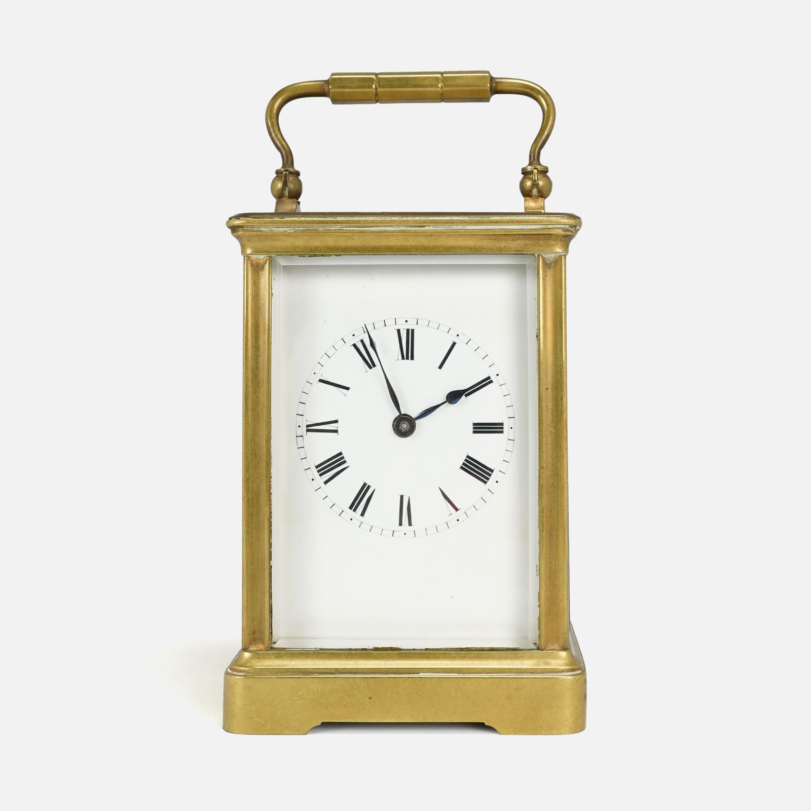 Good French Brass and Glass Carriage Clock with Key  #1 (1 of 10)