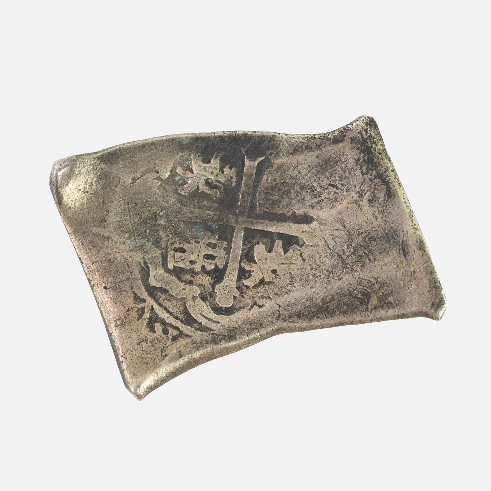 18thC Silver Spanish Piece of Eight Coin Reale Cob Over 25 Grams (1 of 2)