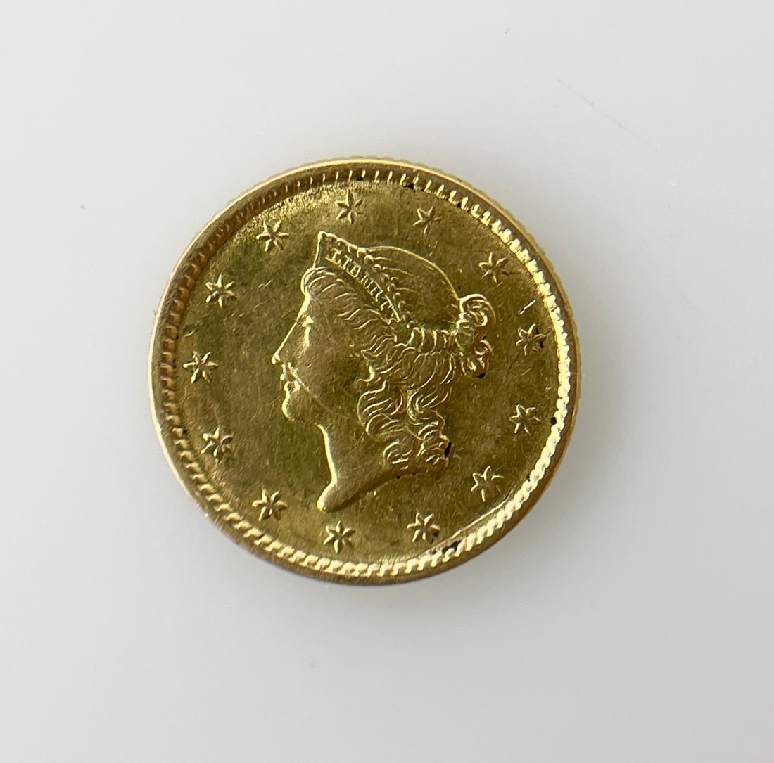 US 1851 Liberty Head Type 1 Gold $1 1.672g .900 Gold (1 of 4)