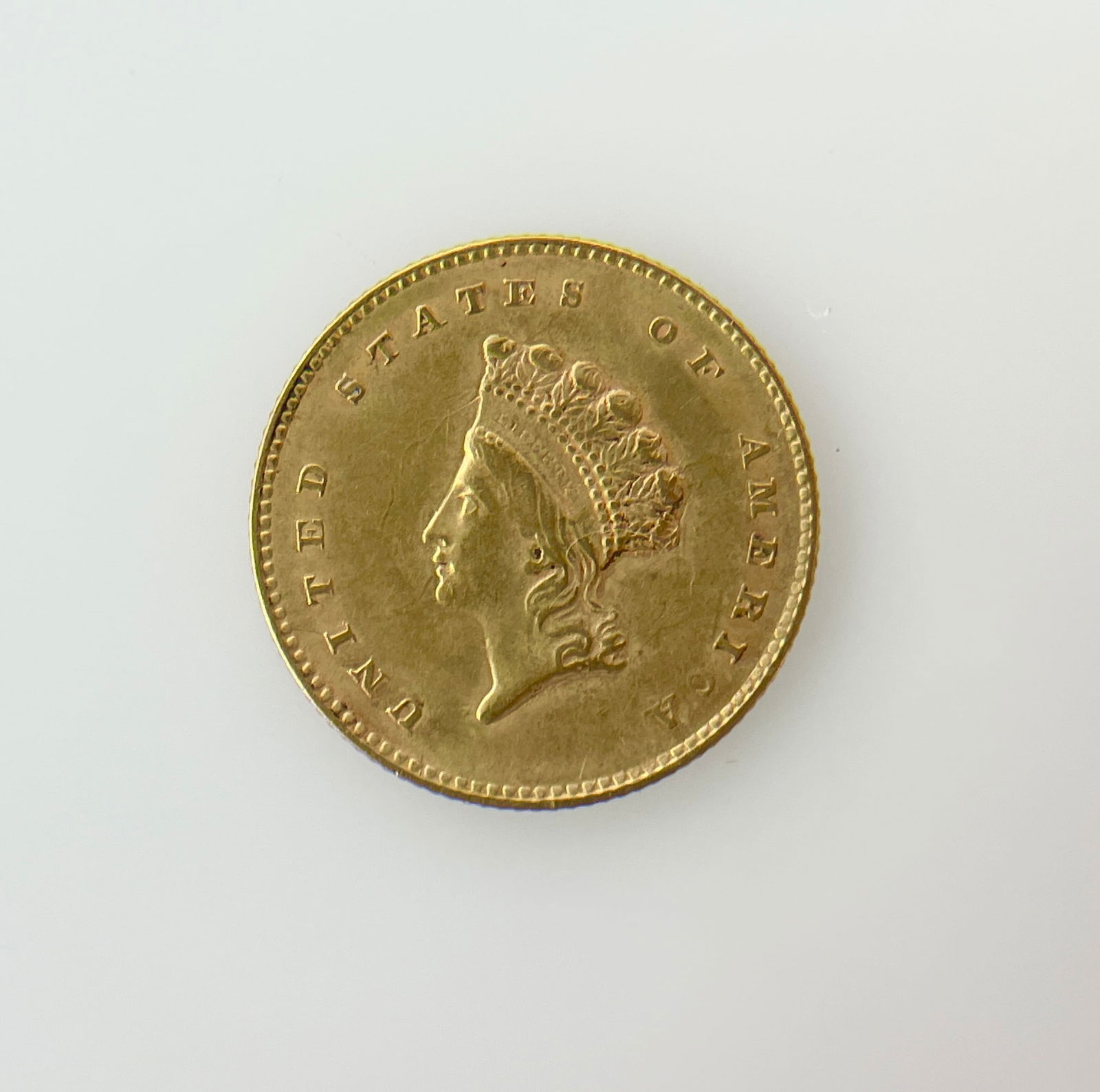 US 1855 Small Indian Head Type 2 Gold $1 1.672g .900 Gold (1 of 4)