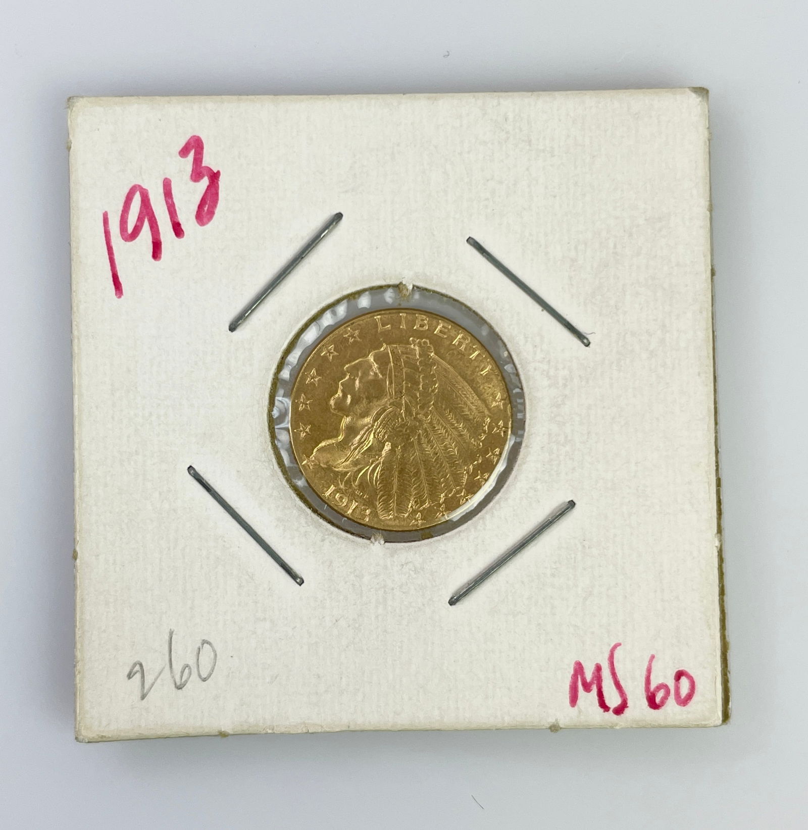 US 1913 Indian Head Gold $2.5 4.18g .900 Gold (1 of 7)