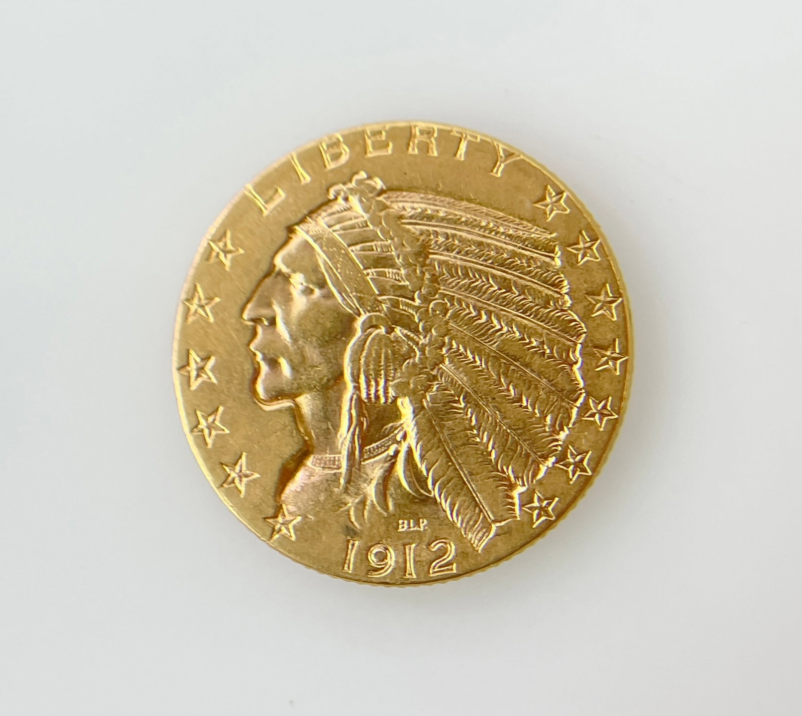 US 1912 Indian Head Gold $5 8.359g .900 Gold: Struck in 8.359g of .900 gold for an AGW of 7.5231g. All shipping will be through USPS Registered Mail, we do not combine shipping.