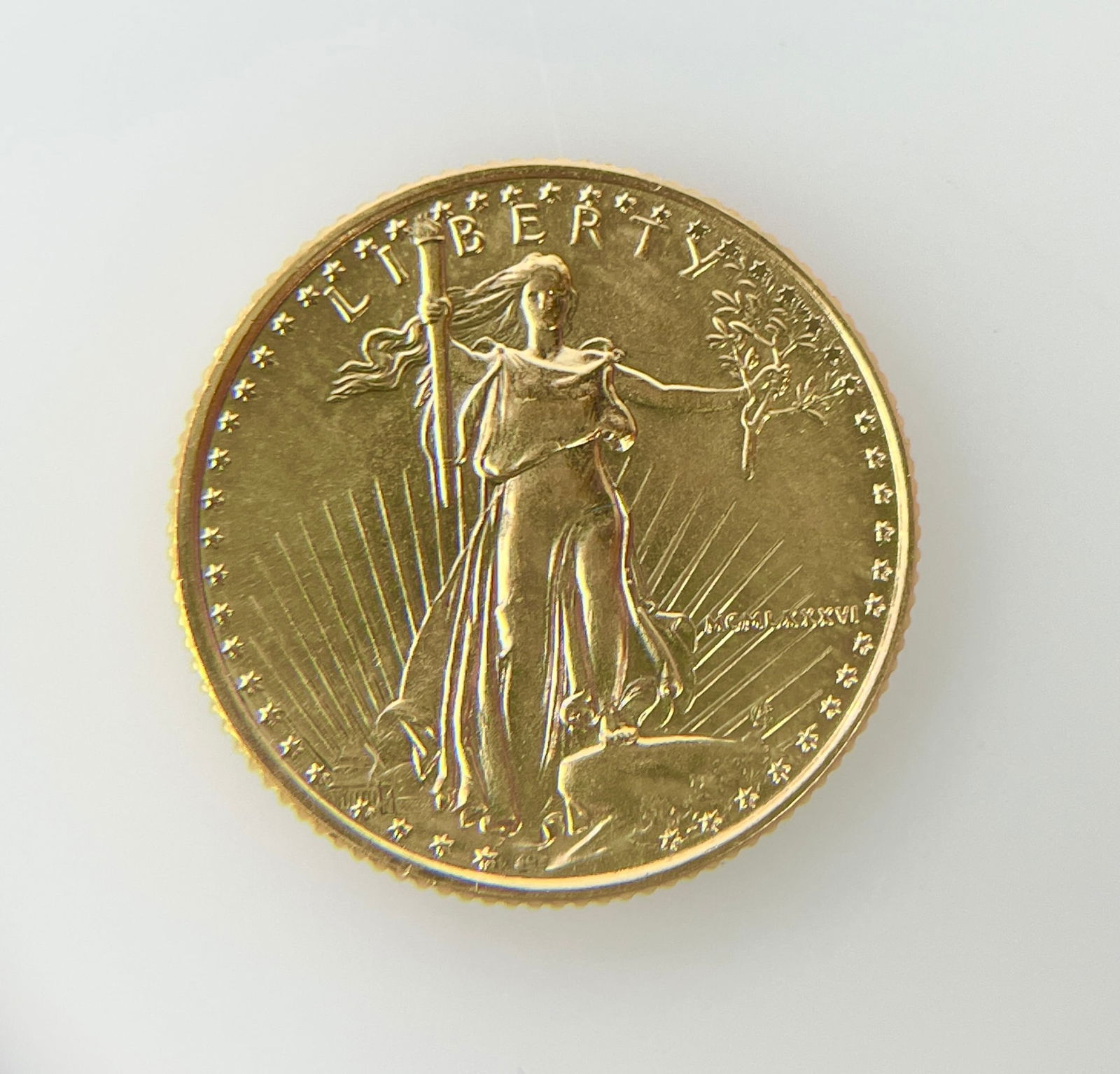 US 1986 American Gold Eagle $5 Bullion 3.393g .917 Gold (1 of 5)