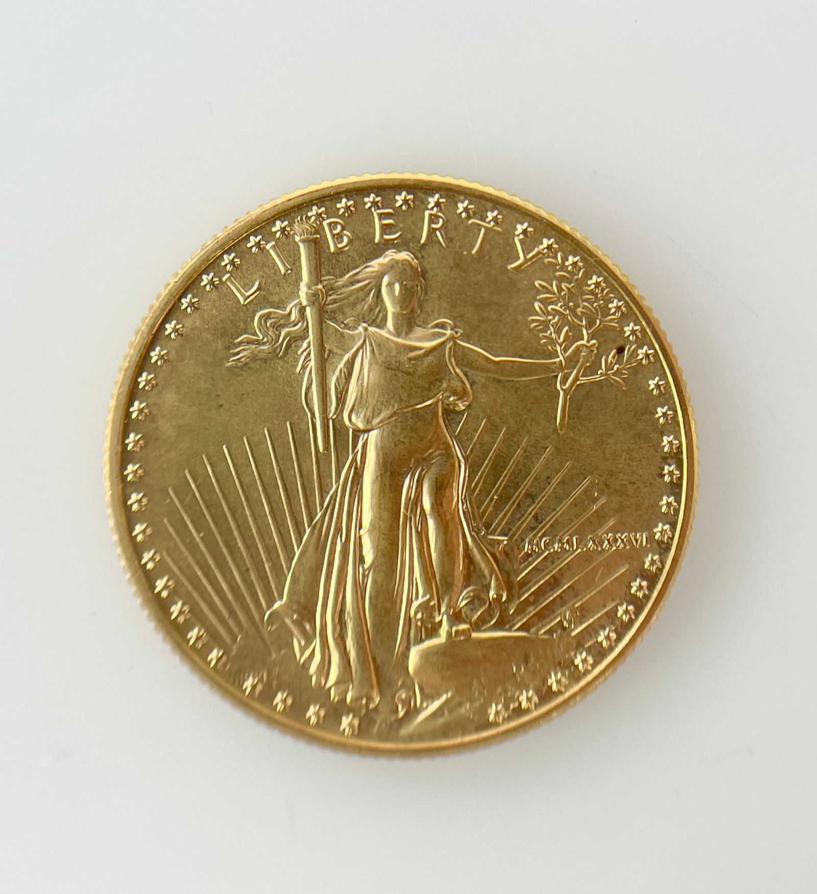 US 1986 American Gold Eagle $25 Bullion 16.966g .917 Gold (1 of 5)
