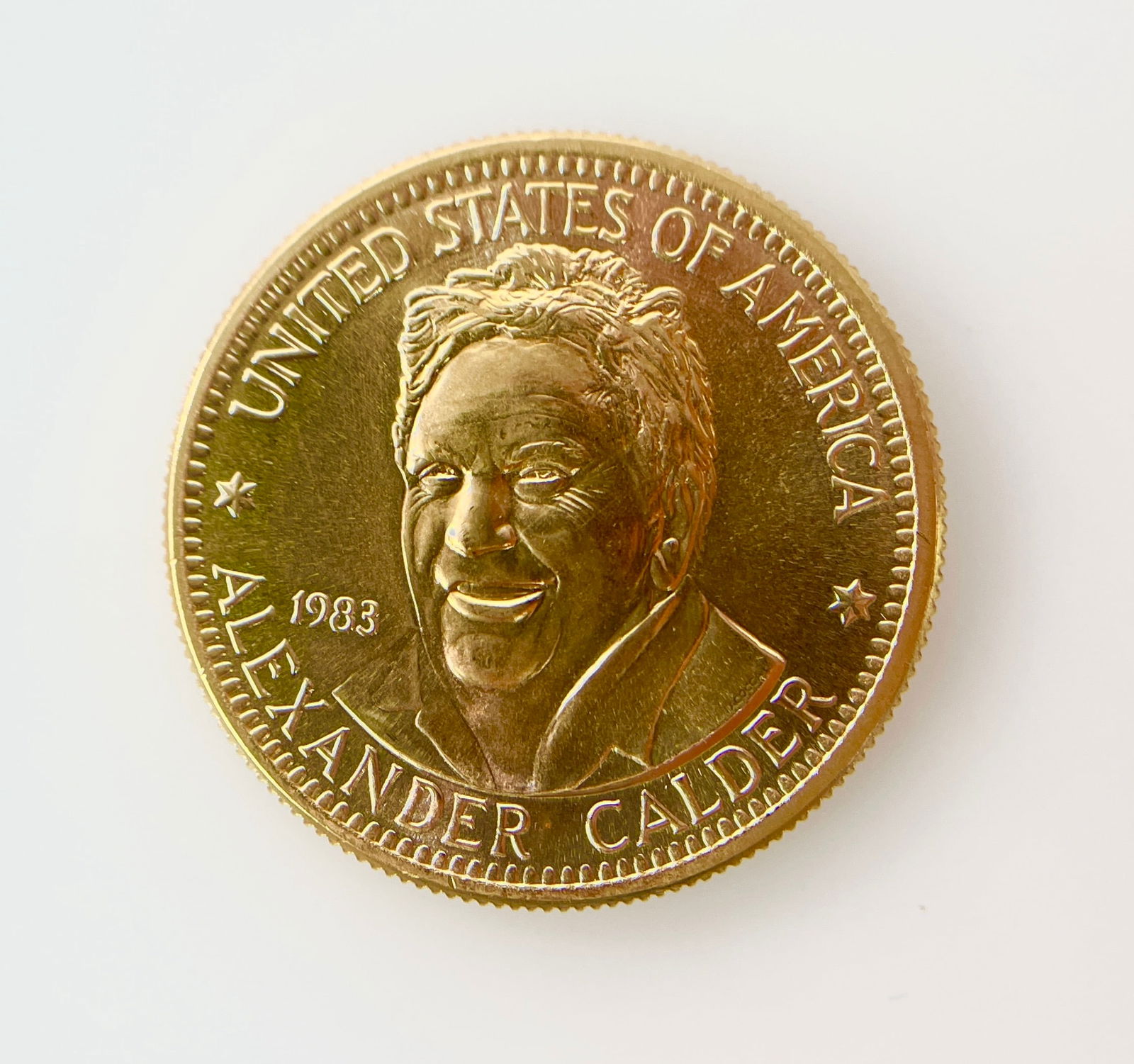US 1983 Alexander Calder American Arts Commemorative 1/2 Troy Oz. Gold Bullion Round (1 of 4)