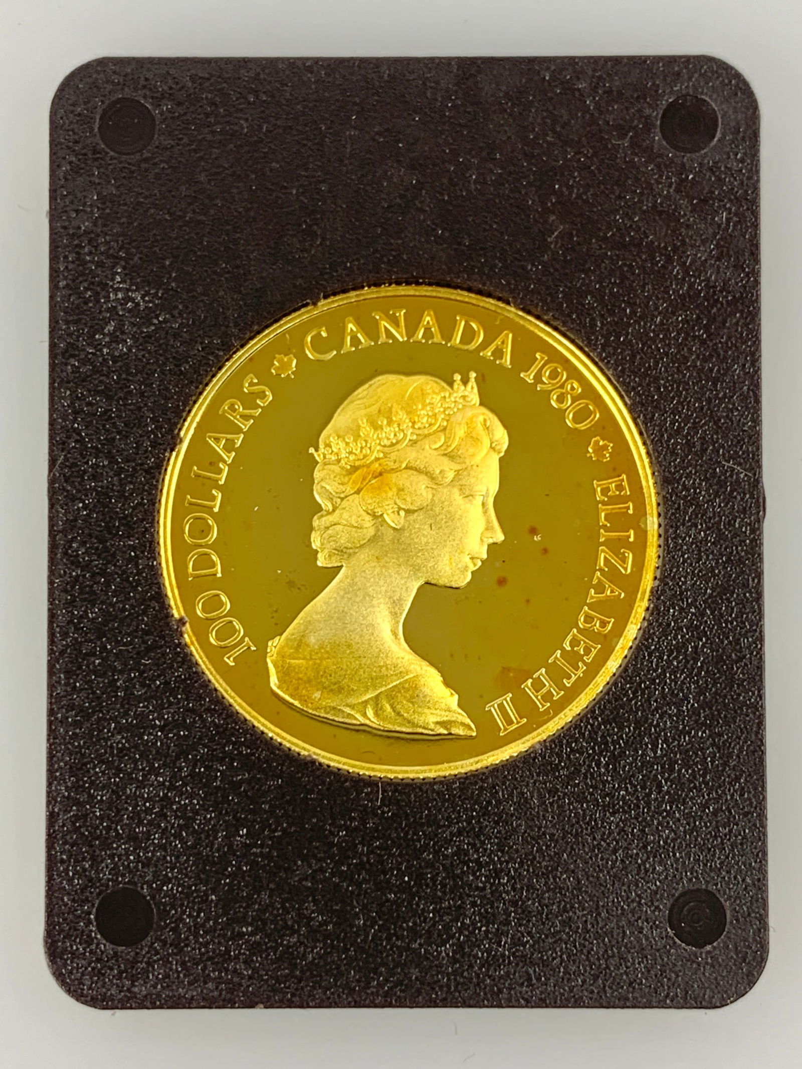 Canada 1980 Kayak $100 16.965g .917 Gold (1 of 4)