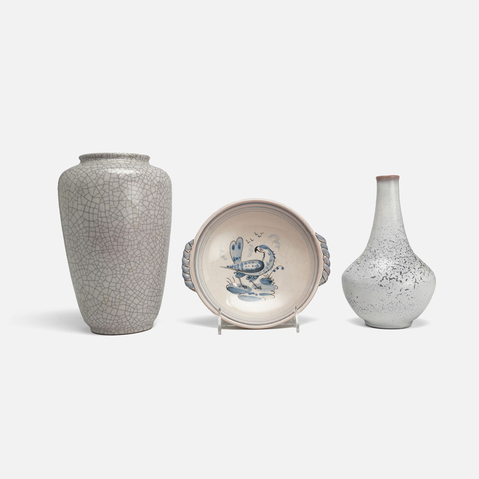 Friedgart Glatzle for Karlsruhe Majolika Three Pieces West German Art Pottery (1 of 9)