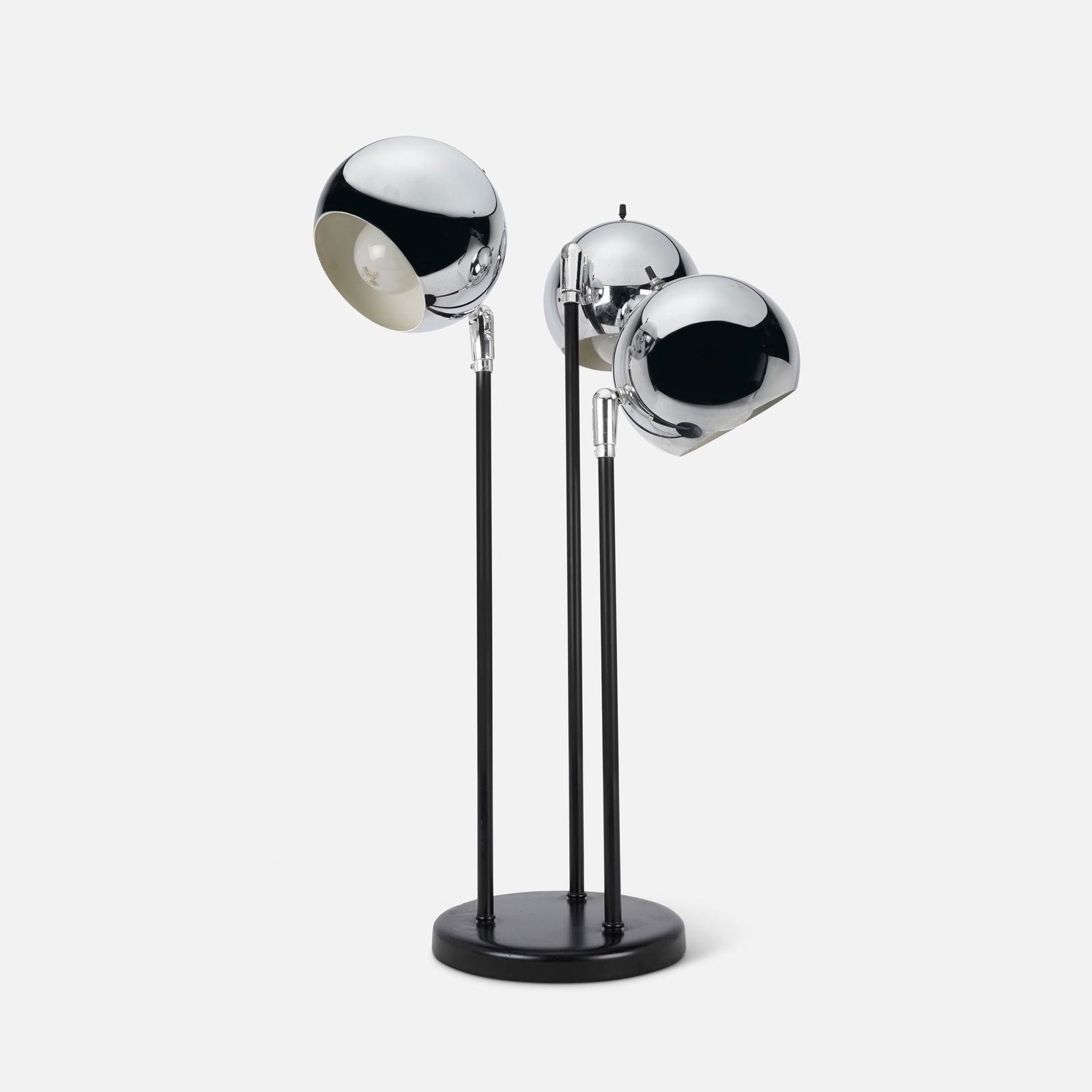 Space Age Triple Chrome Ball Table Lamp (1 of 9)