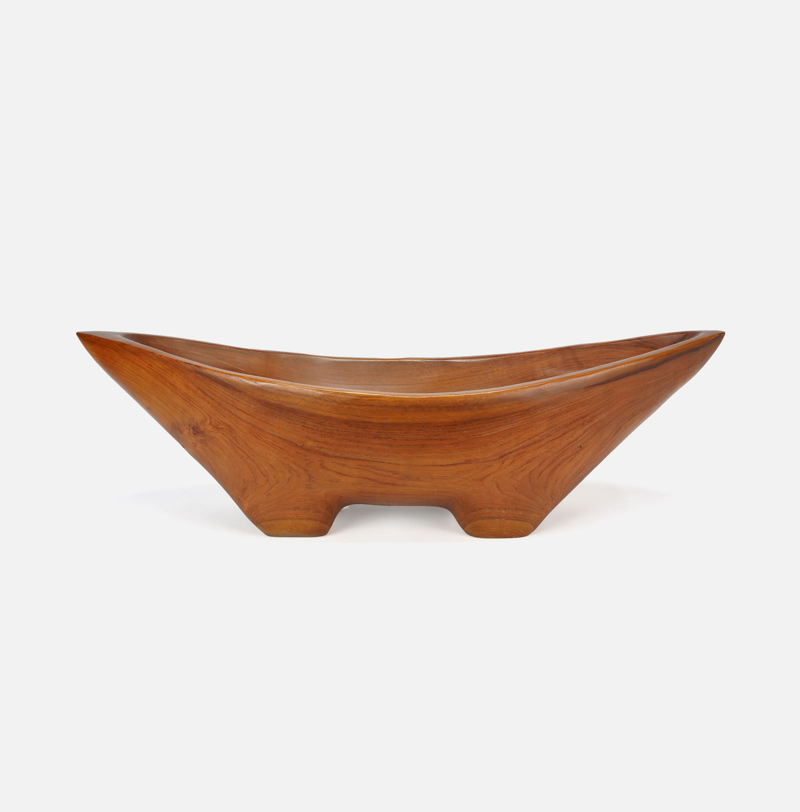 Huge and Heavy Carved Teak Wood Sculptural Center Bowl (1 of 11)