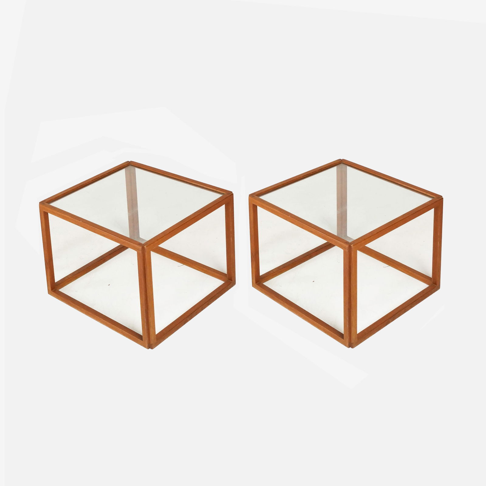Pair Kai Kristiansen Teak Cube Side Tables (1 of 4)