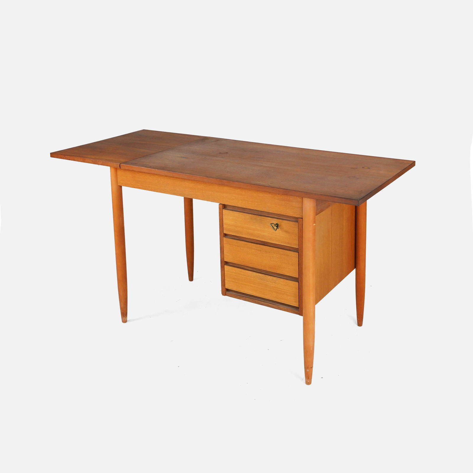 Danish Modern Apartment Sized Teak Drop-Leaf Desk (1 of 12)
