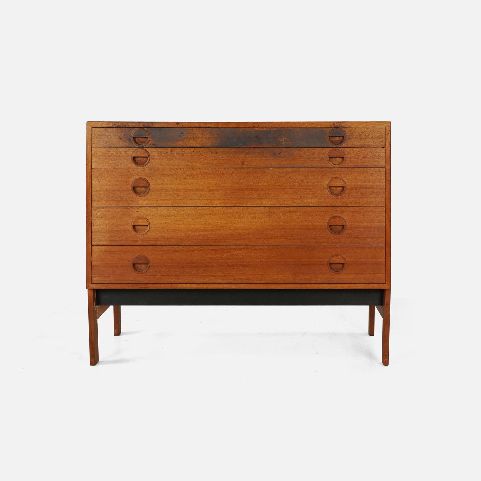 HG Furniture Danish Modern Teak 5-Drawer Chest of Drawers (1 of 11)