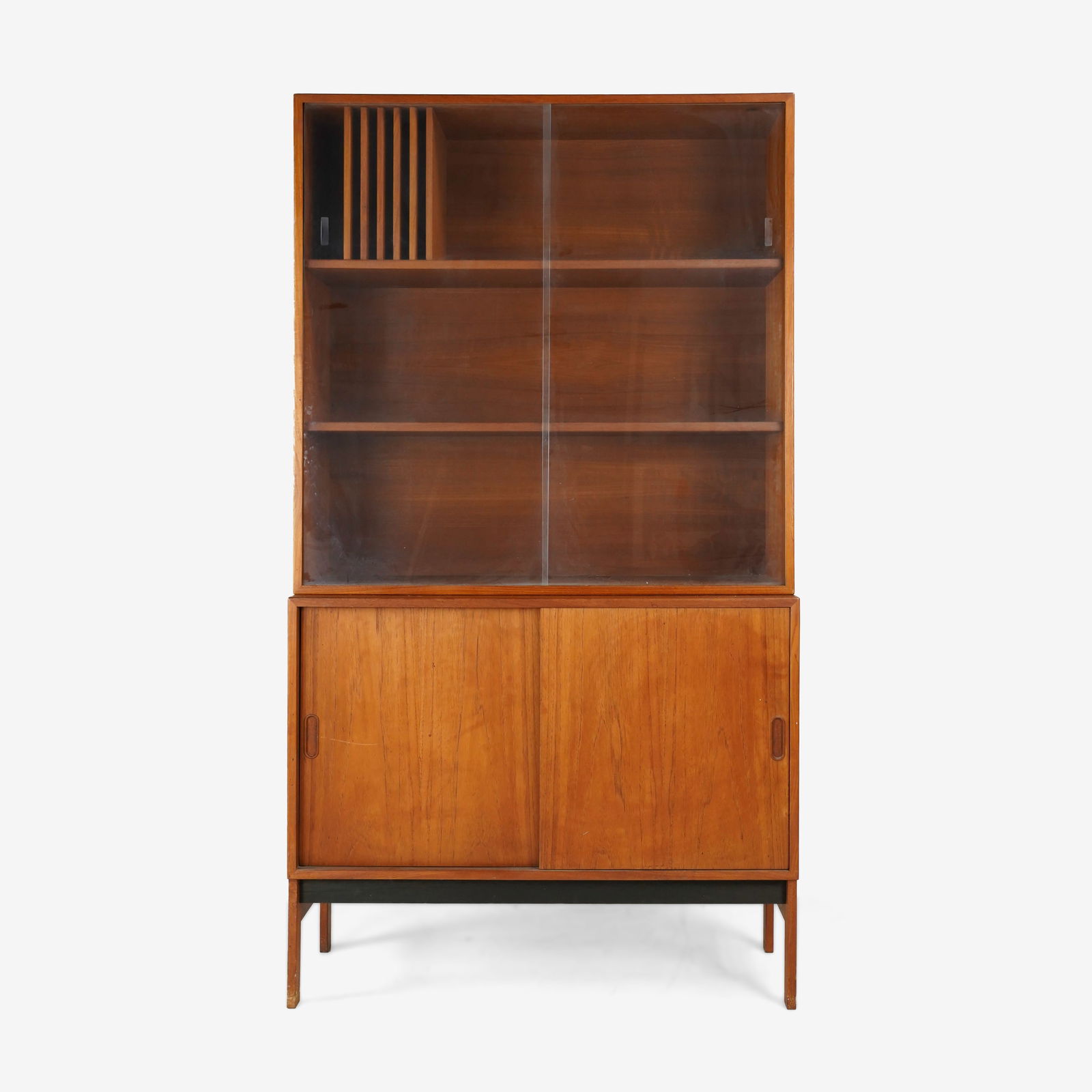 HG Furniture Danish Modern 2-Piece Teak Glass Cabinet (1 of 12)