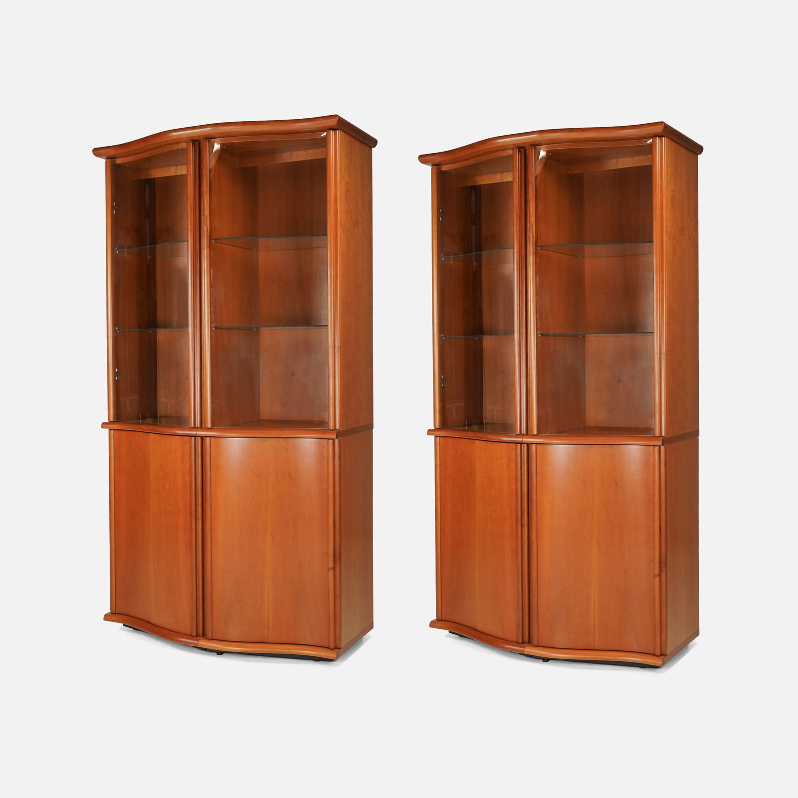 Pair Skovby Danish Modern Teak Illuminating Glass Display Cabinets (1 of 11)