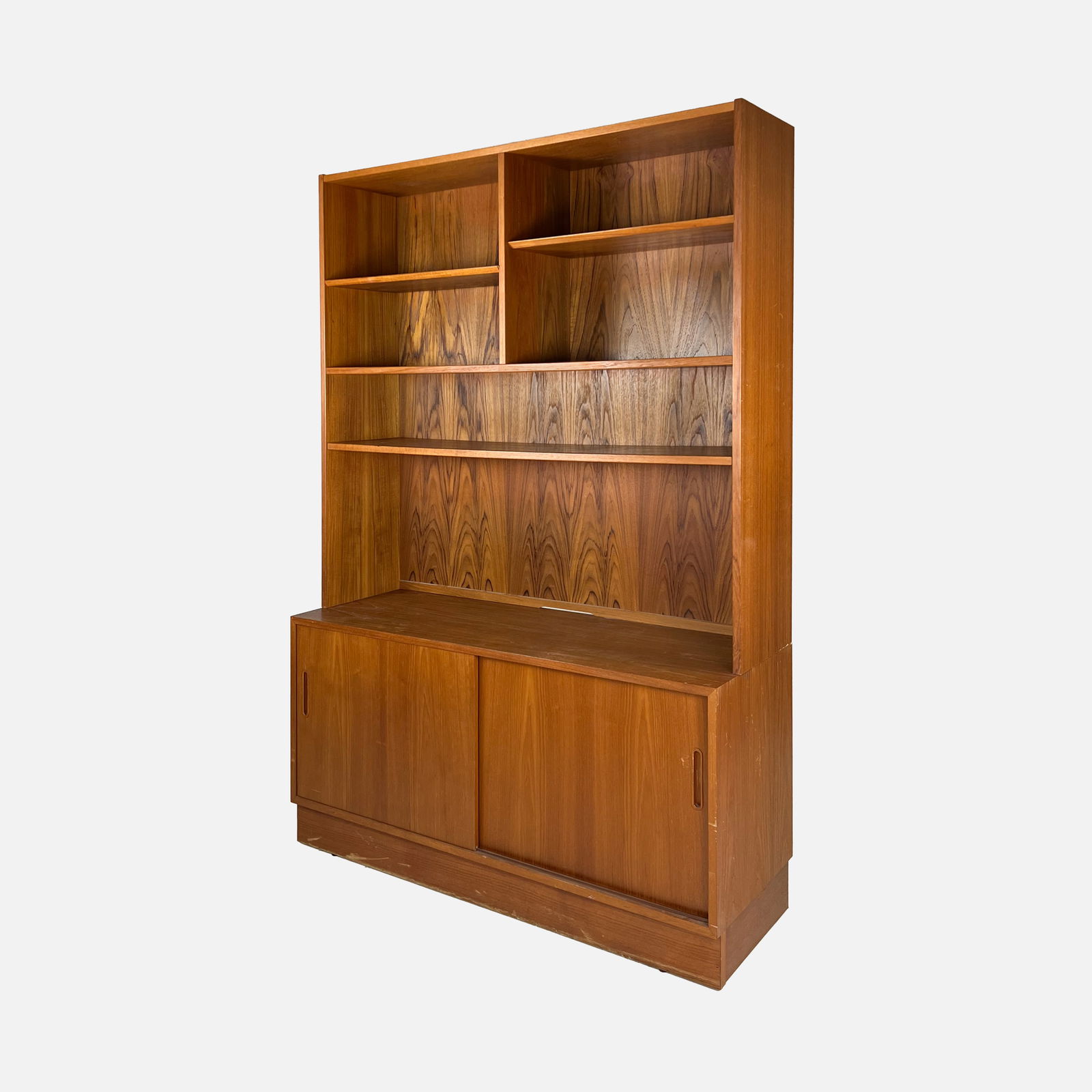 Poul Hundevad Danish Modern 2-Piece Teak Buffet Bookcase Wall Unit (1 of 8)