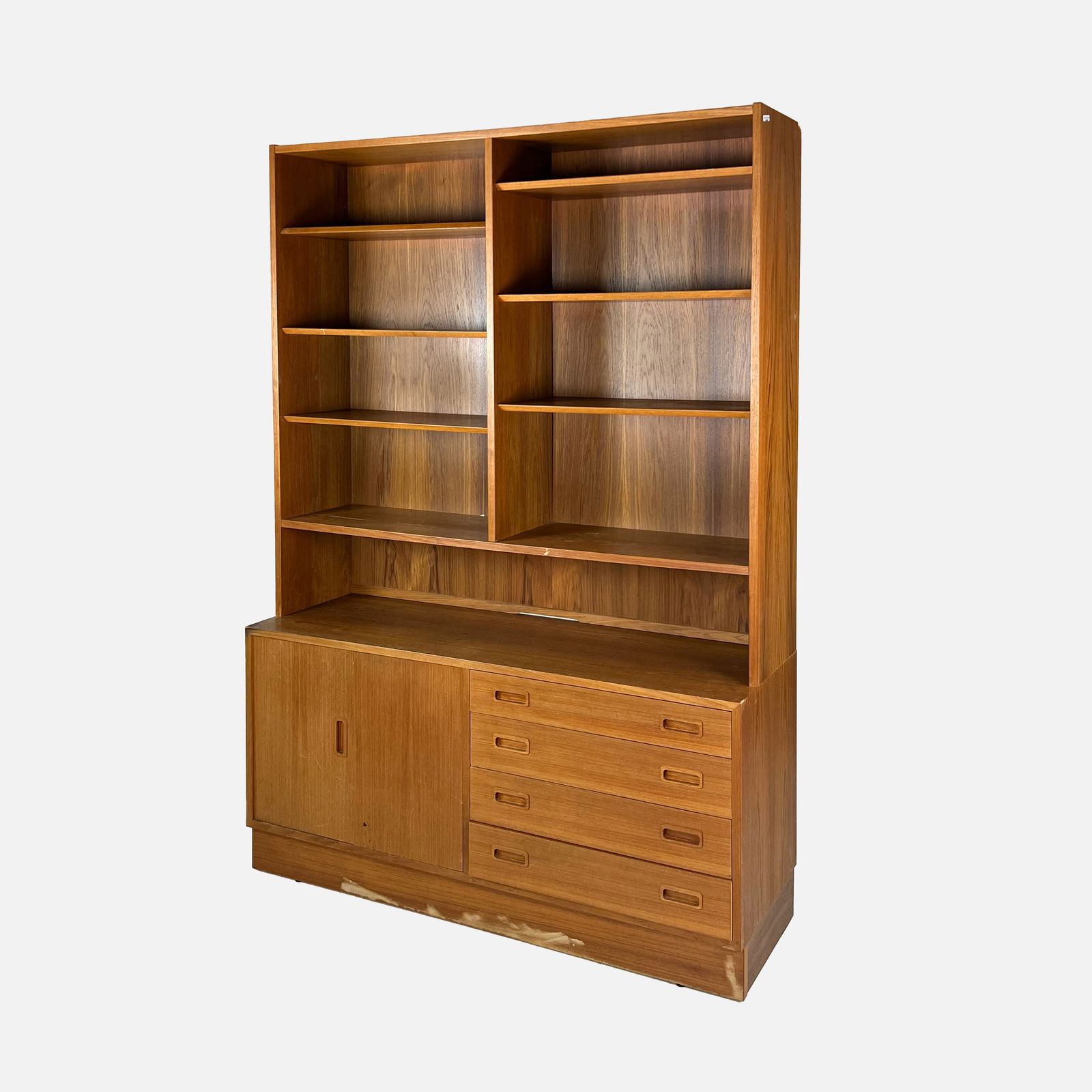 Poul Hundevad Danish Modern 2-Piece Teak Buffet Bookcase Wall Unit (1 of 7)