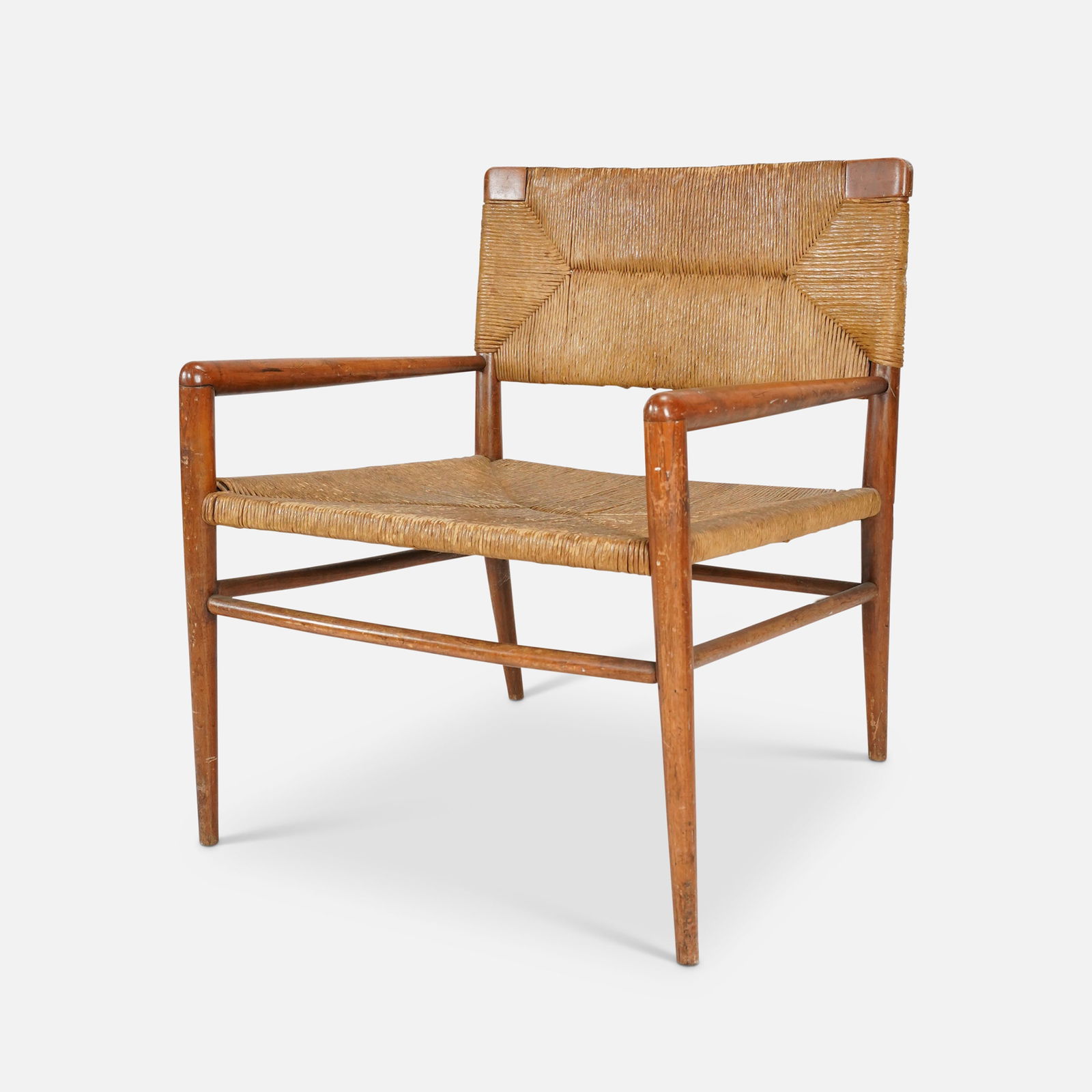 Mel Smilow Mid Century Modern Woven Rush Lounge Chair (1 of 9)