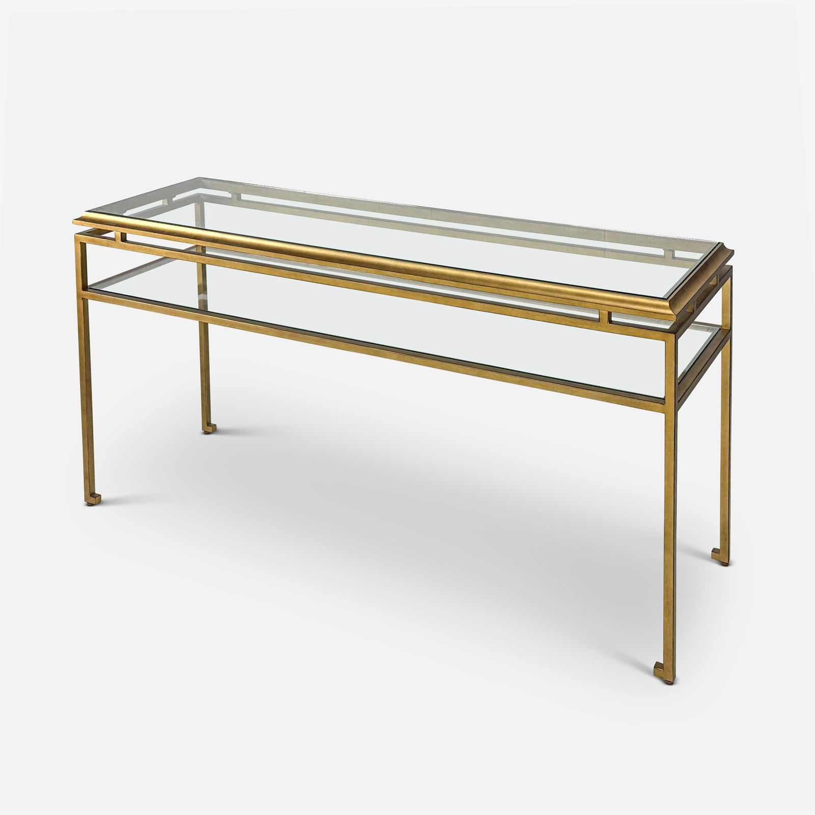 Ethan Allen Contemporary Glass "Beacon Console Table" (1 of 7)