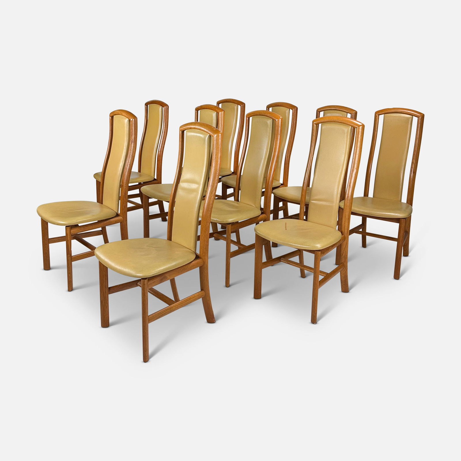 Ten Skovby Danish Modern Teak High Back Dining Chairs (1 of 6)