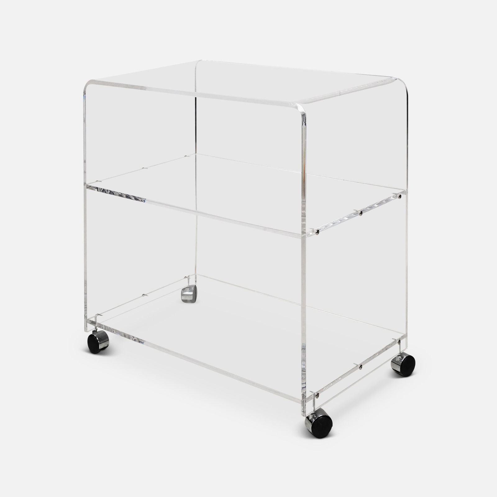 Postmodern Lucite Tiered Trolley MCM Bar Cart (1 of 4)