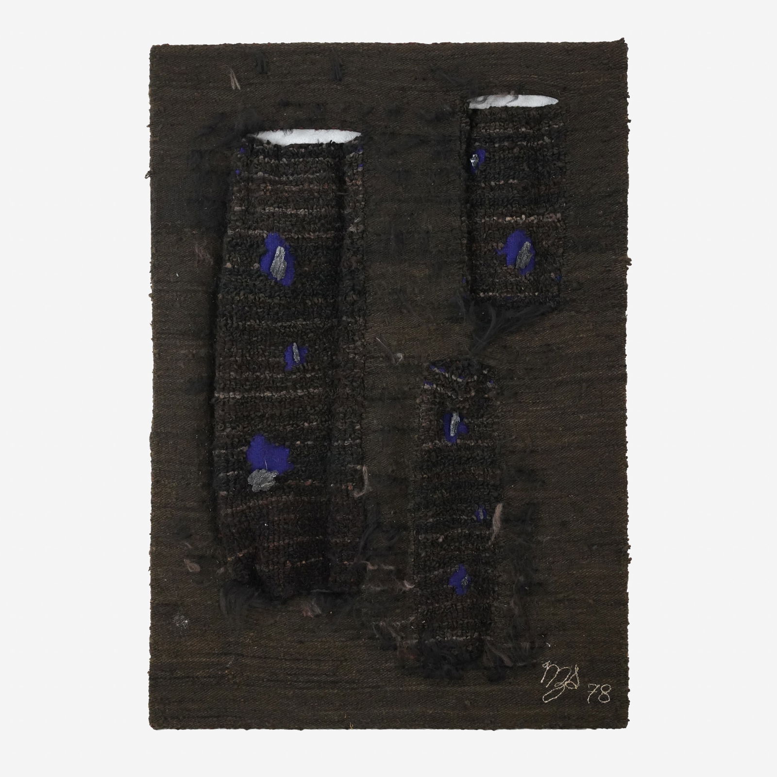 Artist Signed 1978 MCM Fiber Art Wall Hanging Textile Tapestry #4 (1 of 5)