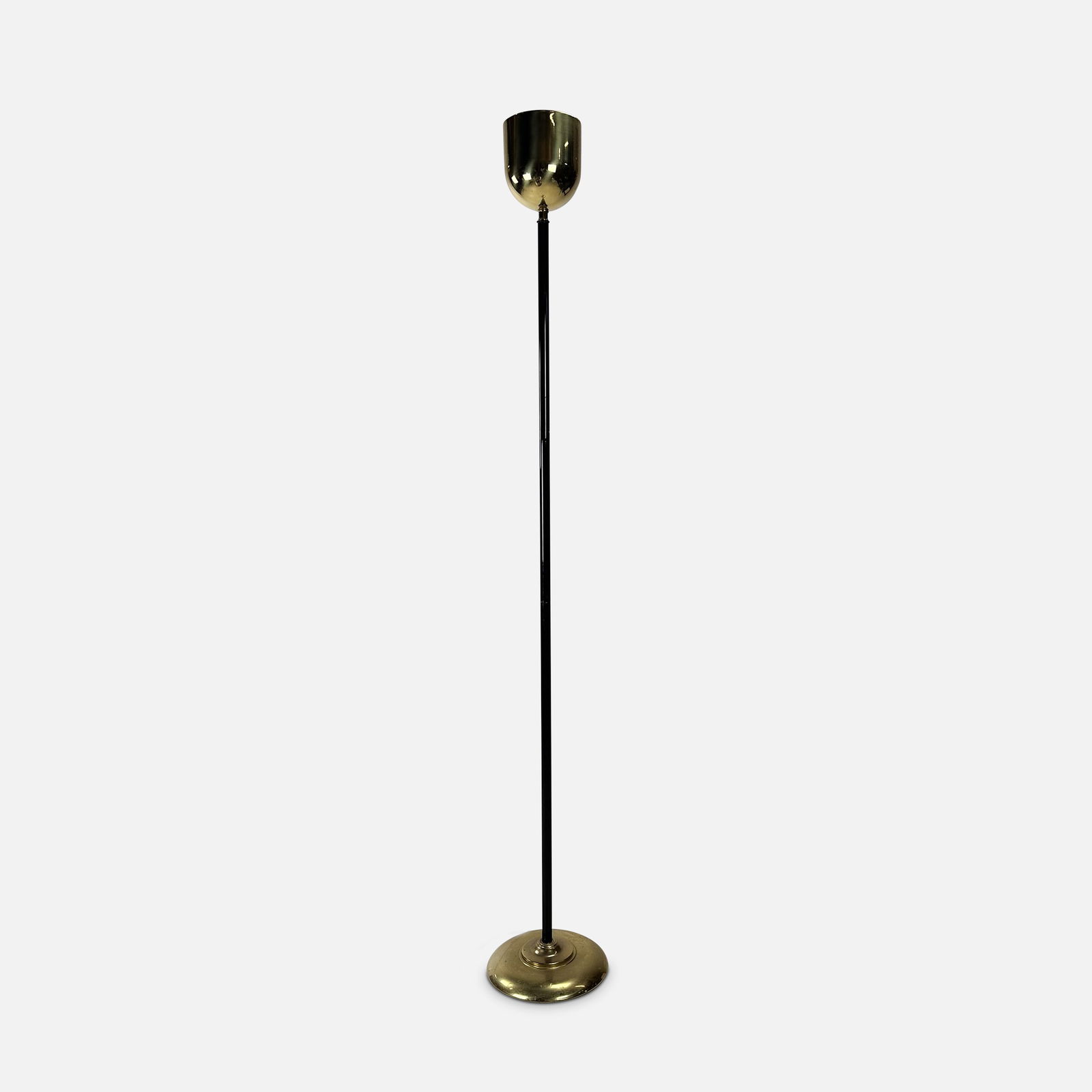 1970s Tall Brass Torchiere Standing Floor Lamp (1 of 5)