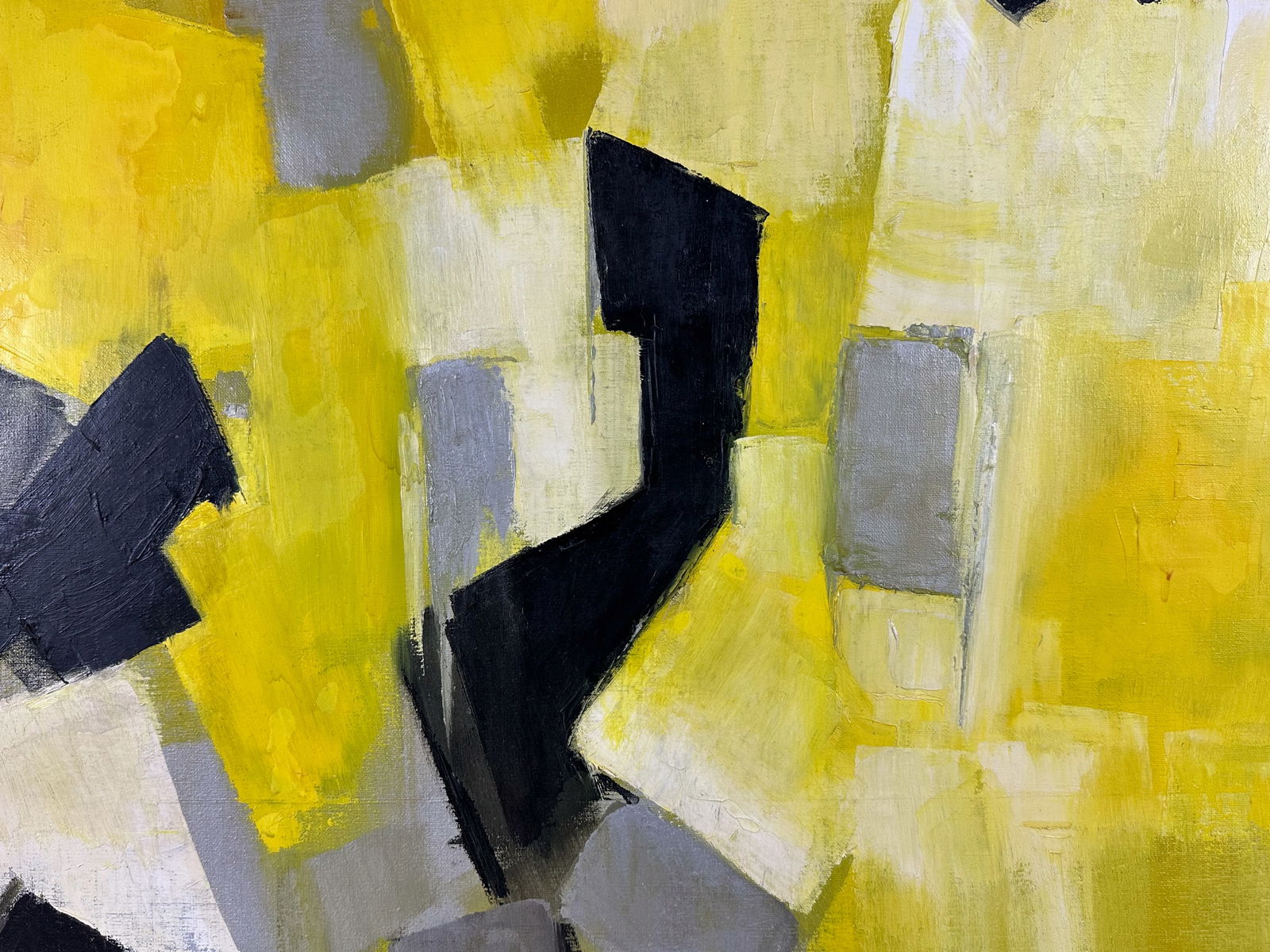 Joy D. Baker Abstract Confetti Composition Acrylic on Canvas Framed Painting (1 of 6)