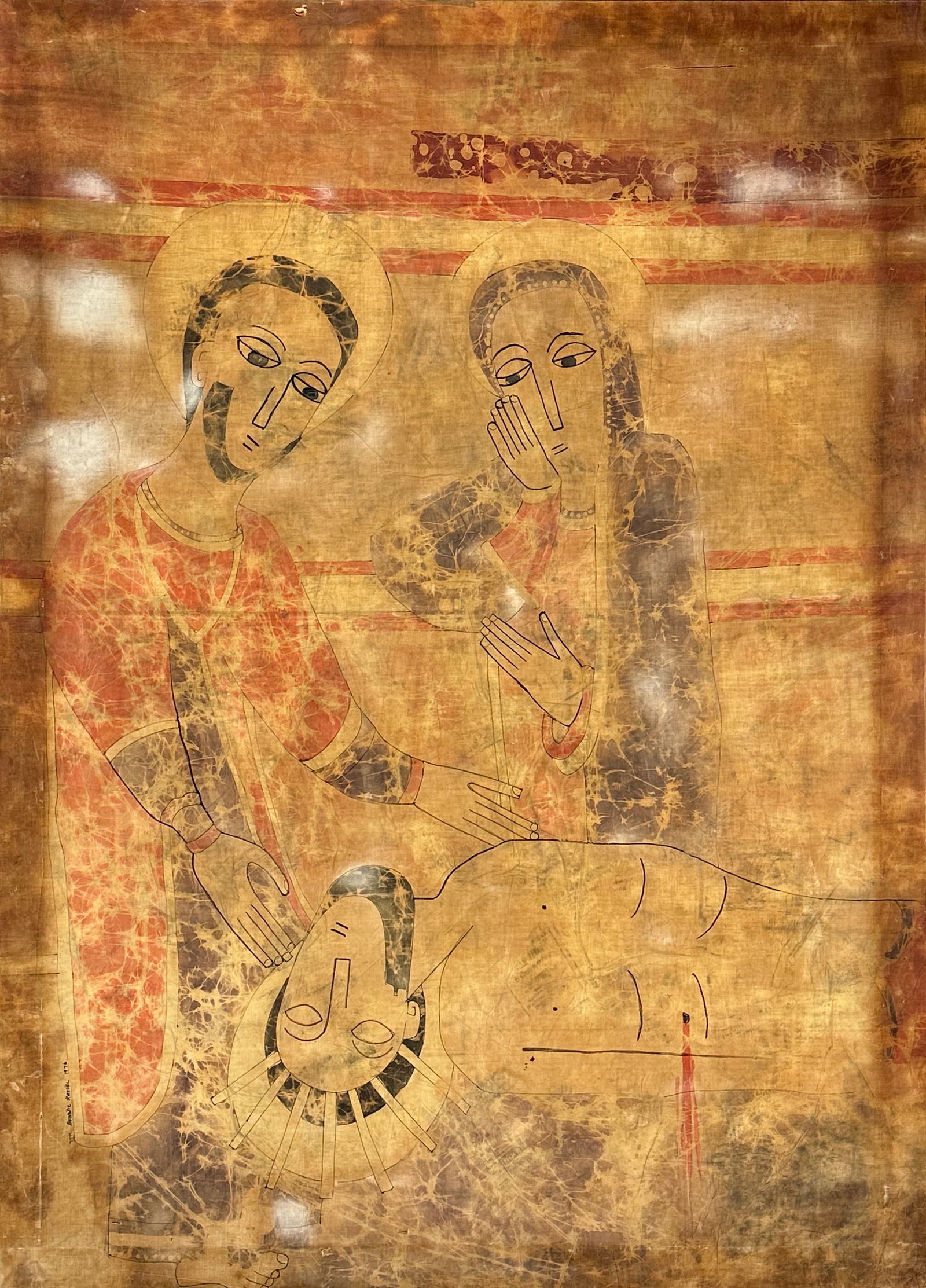 Bonnie Kassel 1970s Byzantine Style Batik Painting (1 of 8)