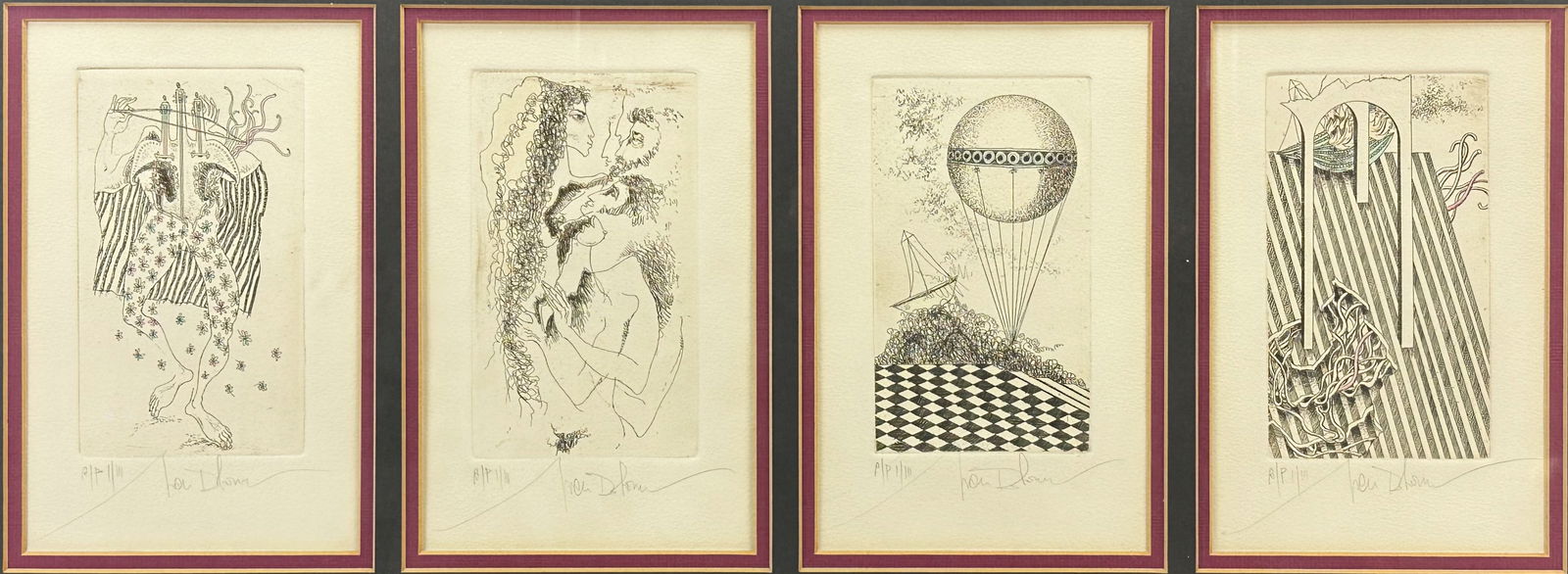 Four 1975 Artist Proof Etchings for Georgetown Graphics Exhibition (1 of 8)