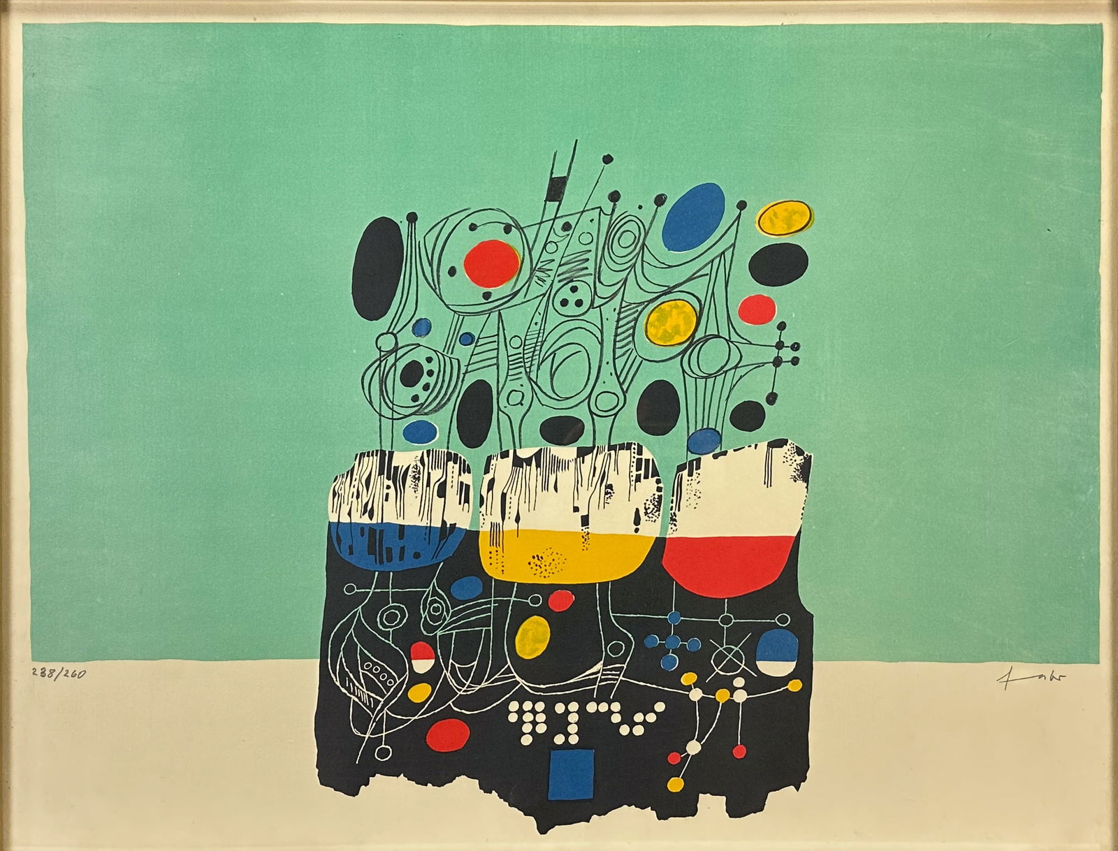 Will Faber Untitled Abstract Expressionism Informalism Screen Print (1 of 5)