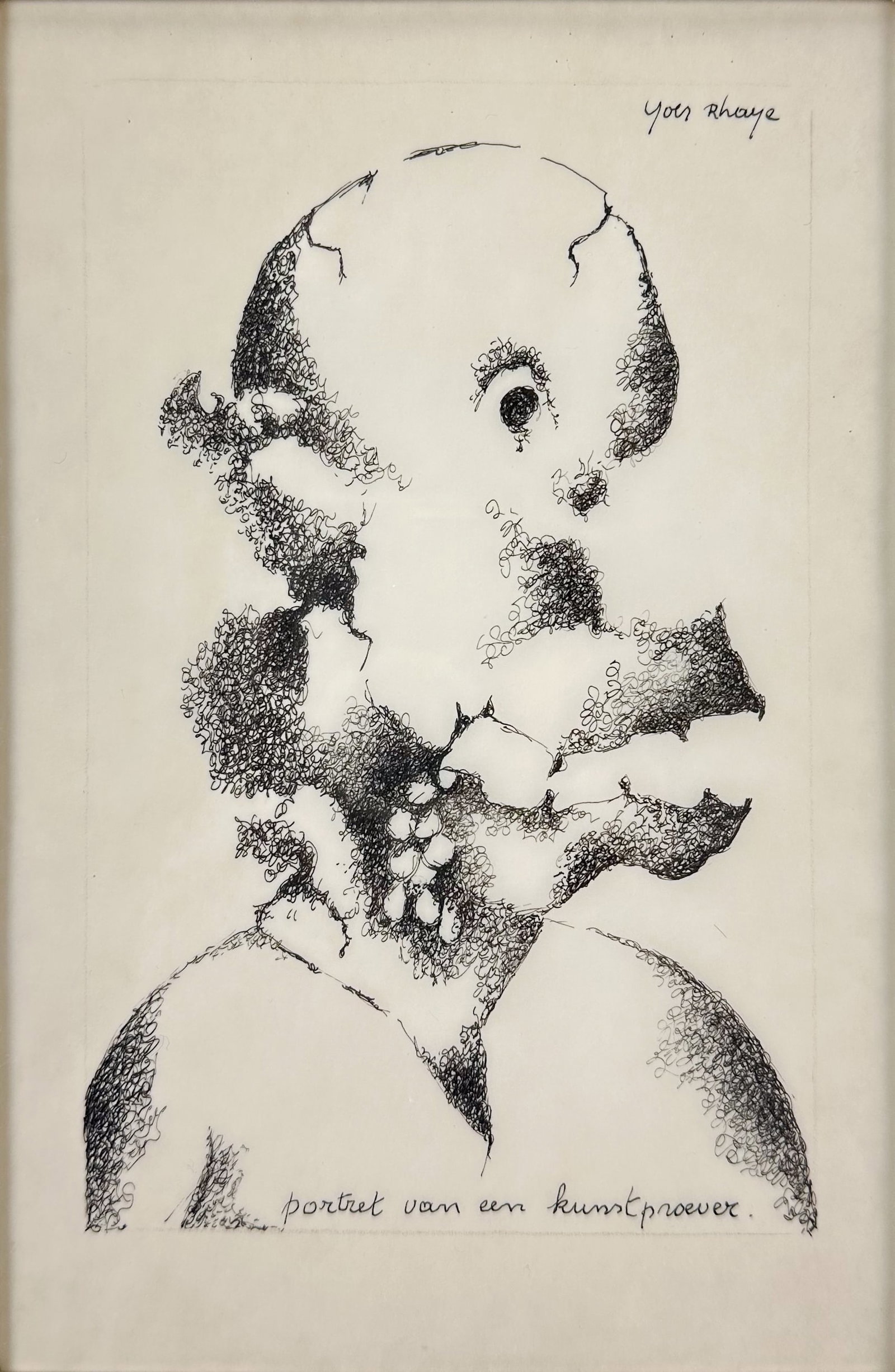 Yves Rhaye Belgian PORTRET on Paper Lithograph: Very good with no defects. Sight size approx. 8 1/2" x 5 1/2"