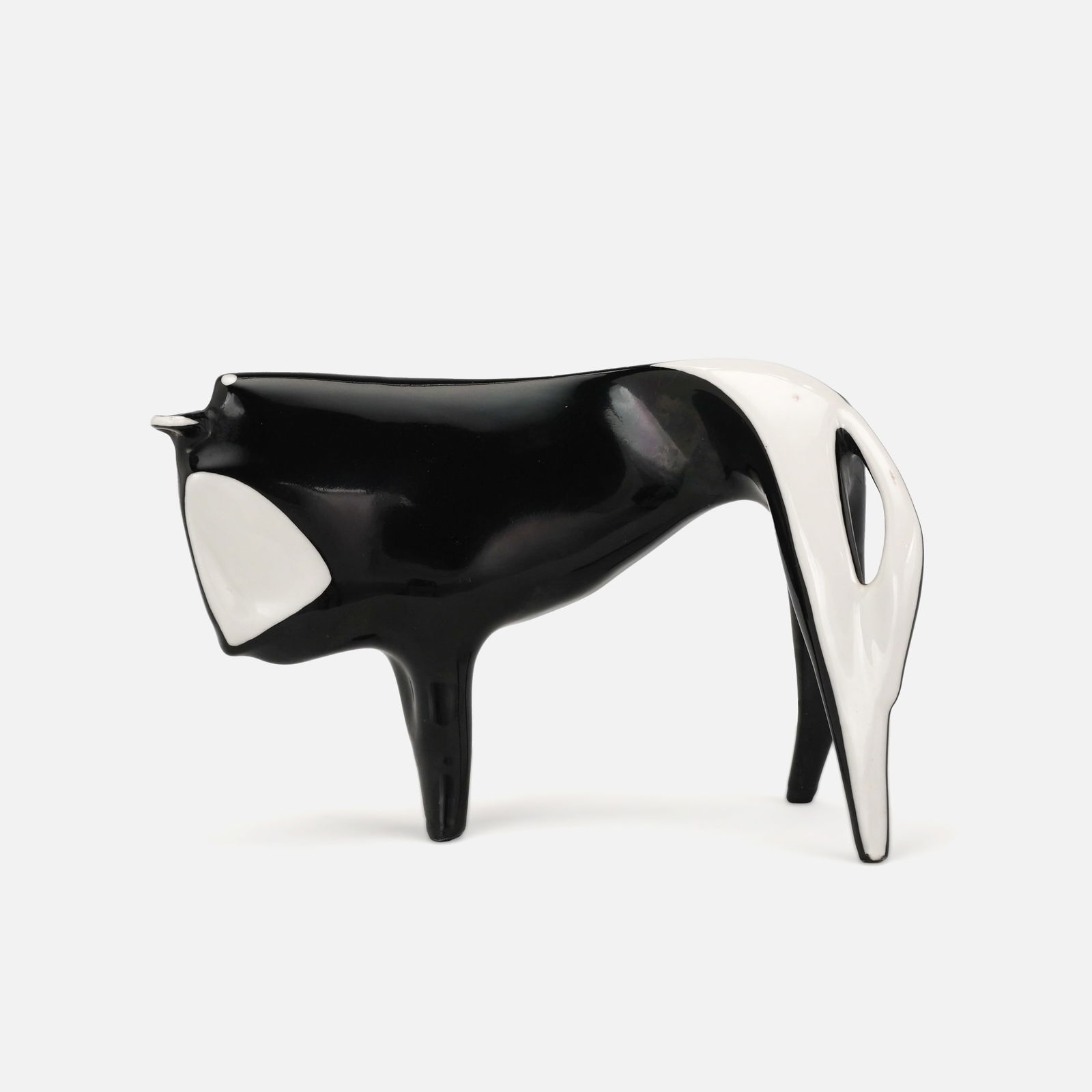 Cmielow Poland Modernist Gnu Wildebeest Porcelain Figurine (1 of 9)