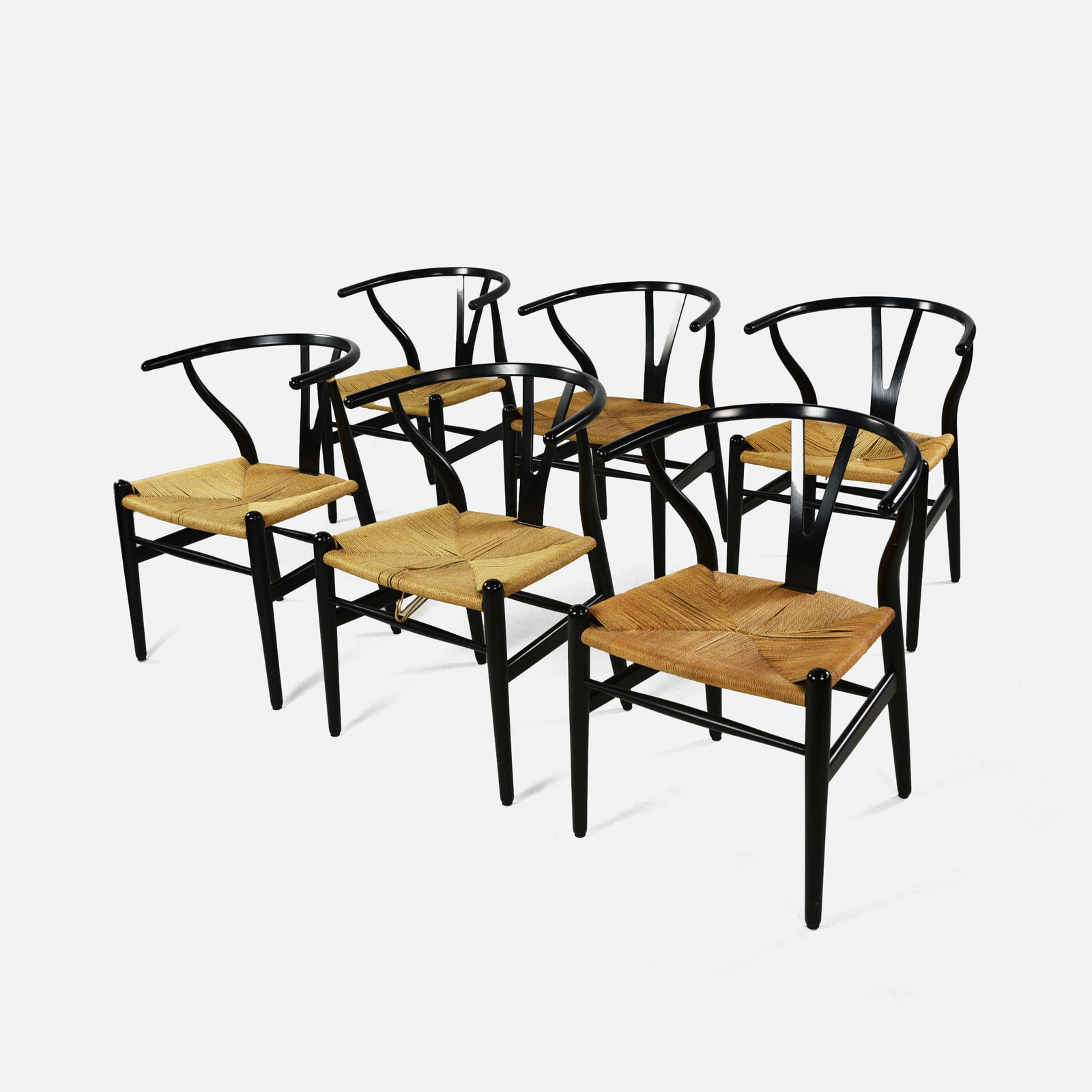 Six Hans J. Wegner CH24 Wishbone Dining Chairs for Carl Hansen & Sons (1 of 7)