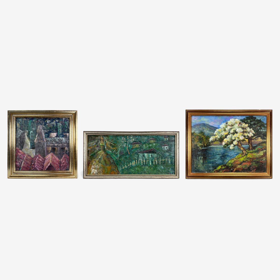 Three Acrylic on Canvas Framed Landscape Paintings (1 of 8)